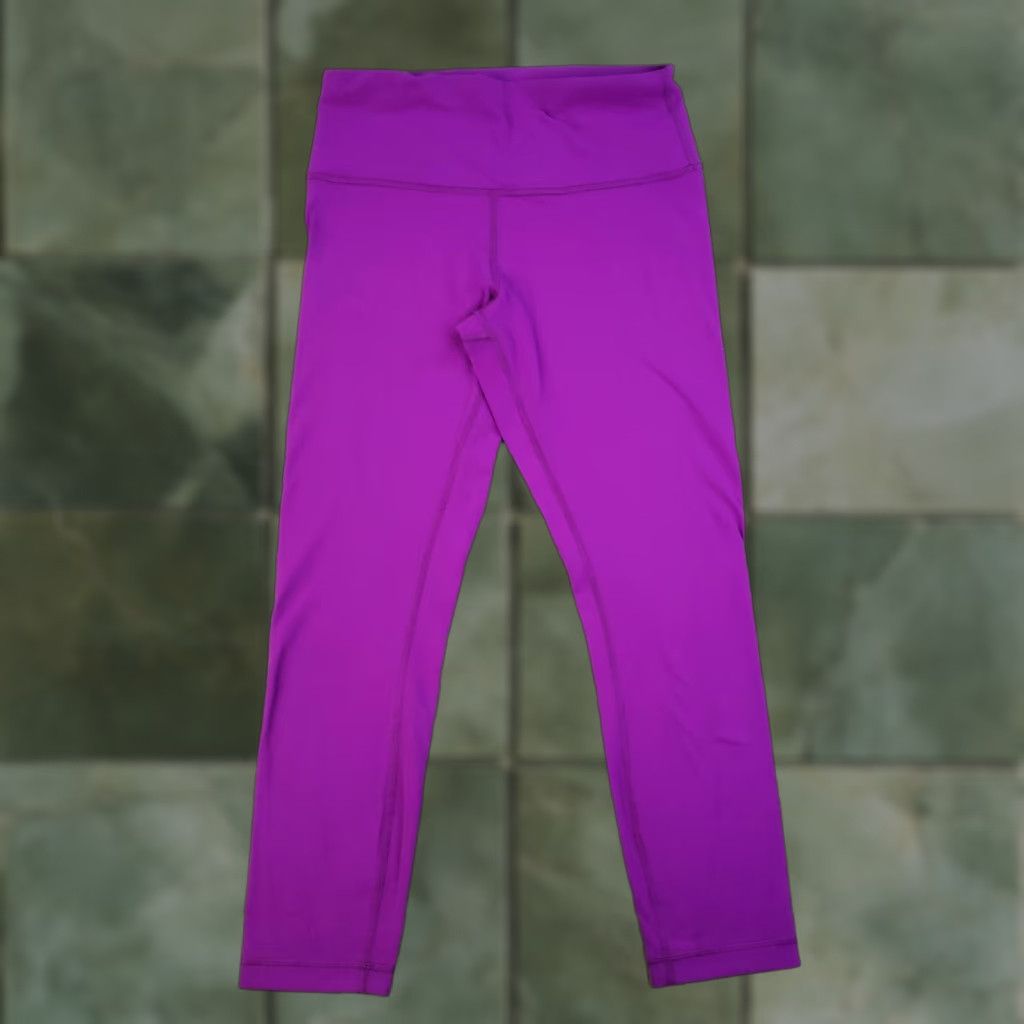Lululemon Lululemon Wunder Under Leggings Womens Size 10 Purple Mid Rise Crop Stretch Size 32" / US 10 / IT 46 - 1 Thumbnail