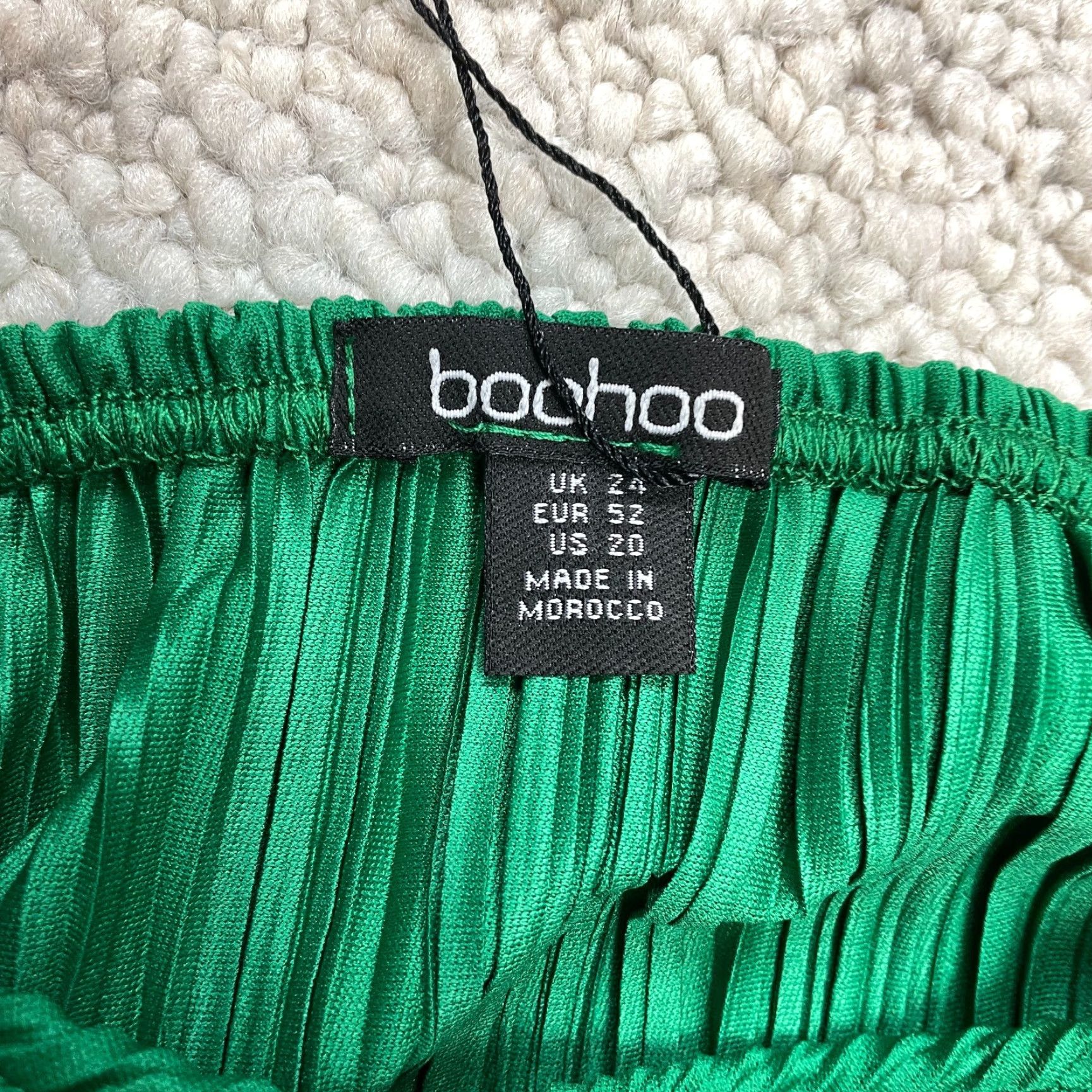Boohoo Boohoo Tank Top Shirt Womens Plus 20 Green Plisse Cami + Wide Leg Pants 2 Piece Size 3XL / US 20-22 - 4 Thumbnail