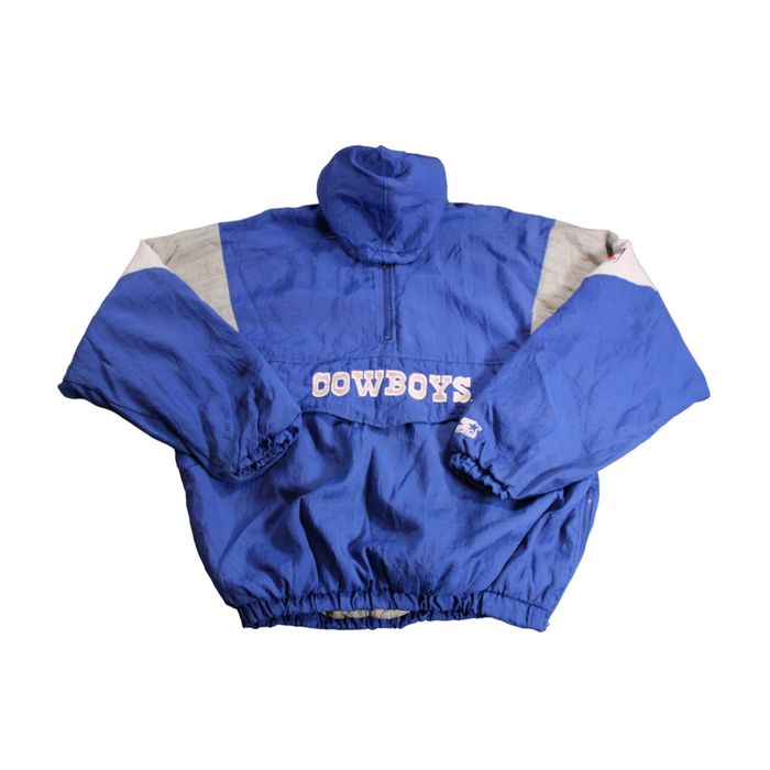 90'S Starter NFL Dallas Cowboys Padded Anorak Parka Puffer Jacket Men's XL /eaa447898