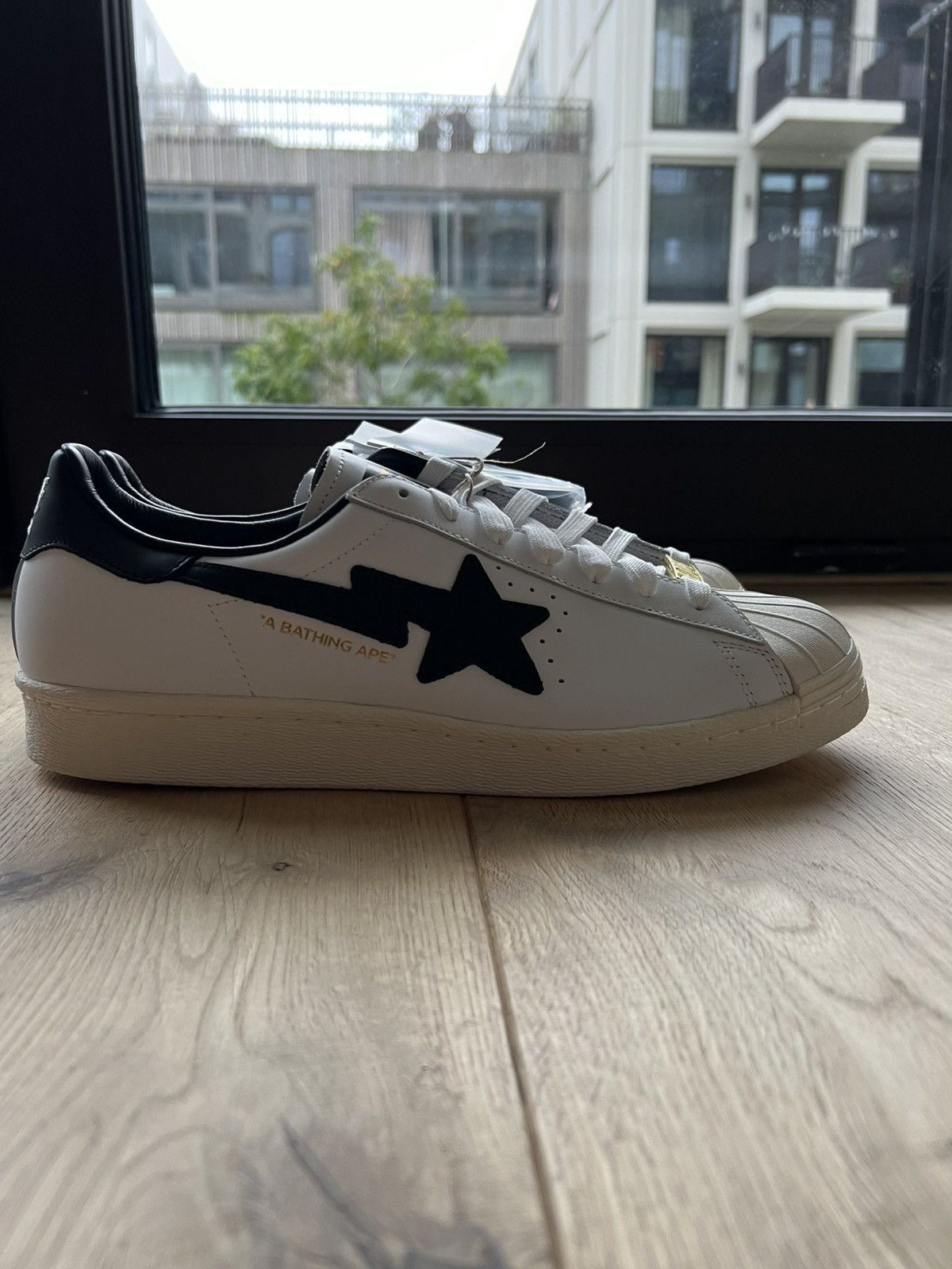 Adidas × Bape adidas Superstar 80s BAPE-Exclusive White Black_Deadstock Size US 11 / EU 44 - 5 Thumbnail