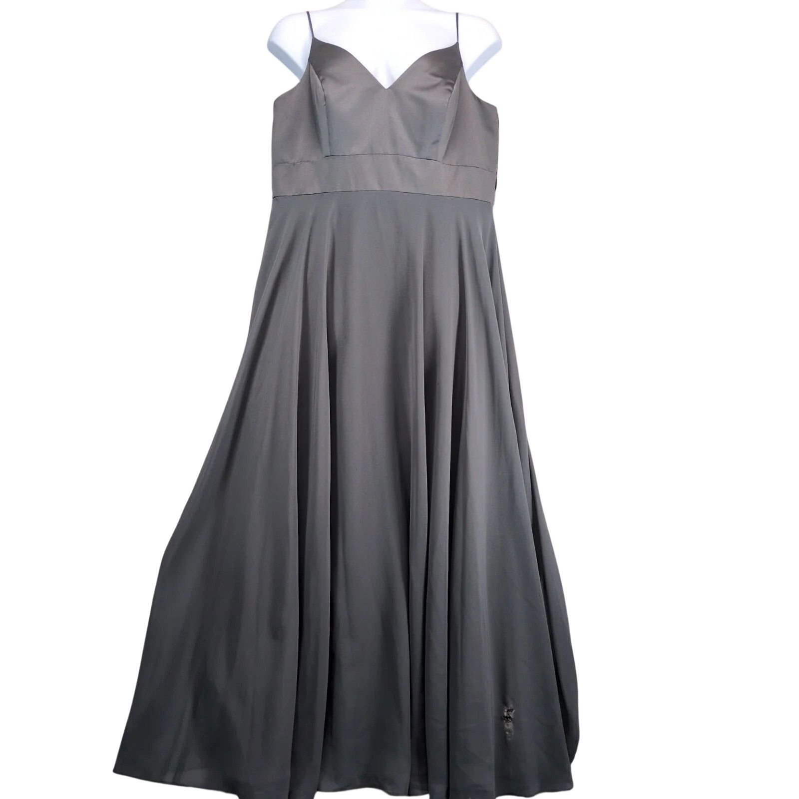 Other Sorella Vita Charcoal Floor-Length Dress Sz 22 Satin Chiffon Size 3XL / US 20-22 - 1 Thumbnail