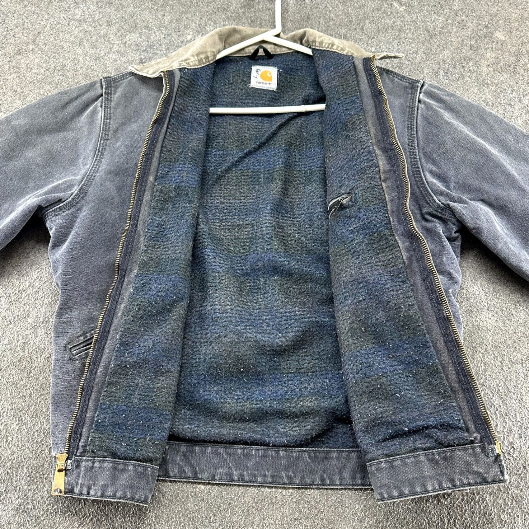 Carhartt VINTAGE Carhartt Jacket Mens M Gray 90s USA J97 PTL USA Bomber Lined Canvas Coal Gray Coat Size US M / EU 48-50 / 2 - 2 Thumbnail