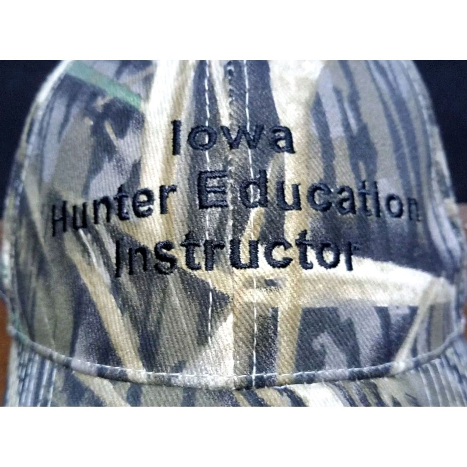 Vintage VINTAGE Iowa Hunter Education DNR Instructor Baseball Cap Hat Camouflage Camo Mossy Oak Adjustable Cotton Canvas Men Hat Mens Baseball Cap Size ONE SIZE - 2 Thumbnail