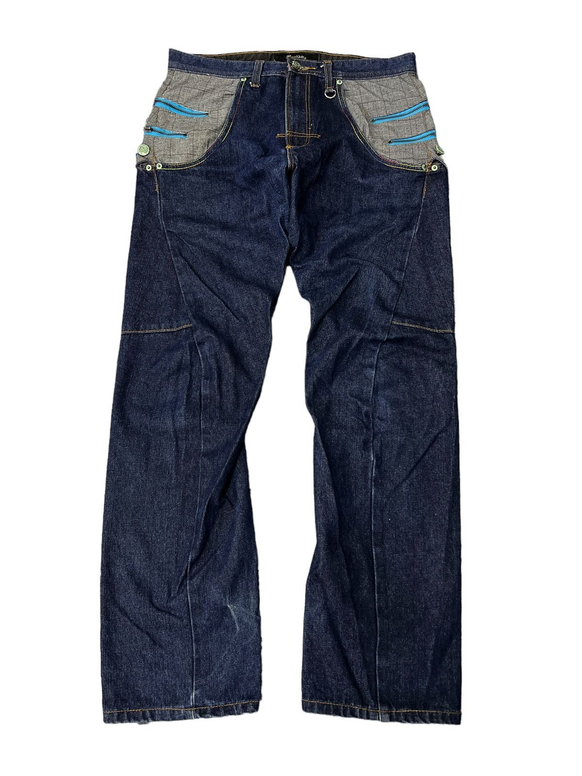 Japanese Brand × Vintage BREATHMINT INDIGO BLUE TWIST DENIM PANT Size US 32 / EU 48 - 1 Thumbnail