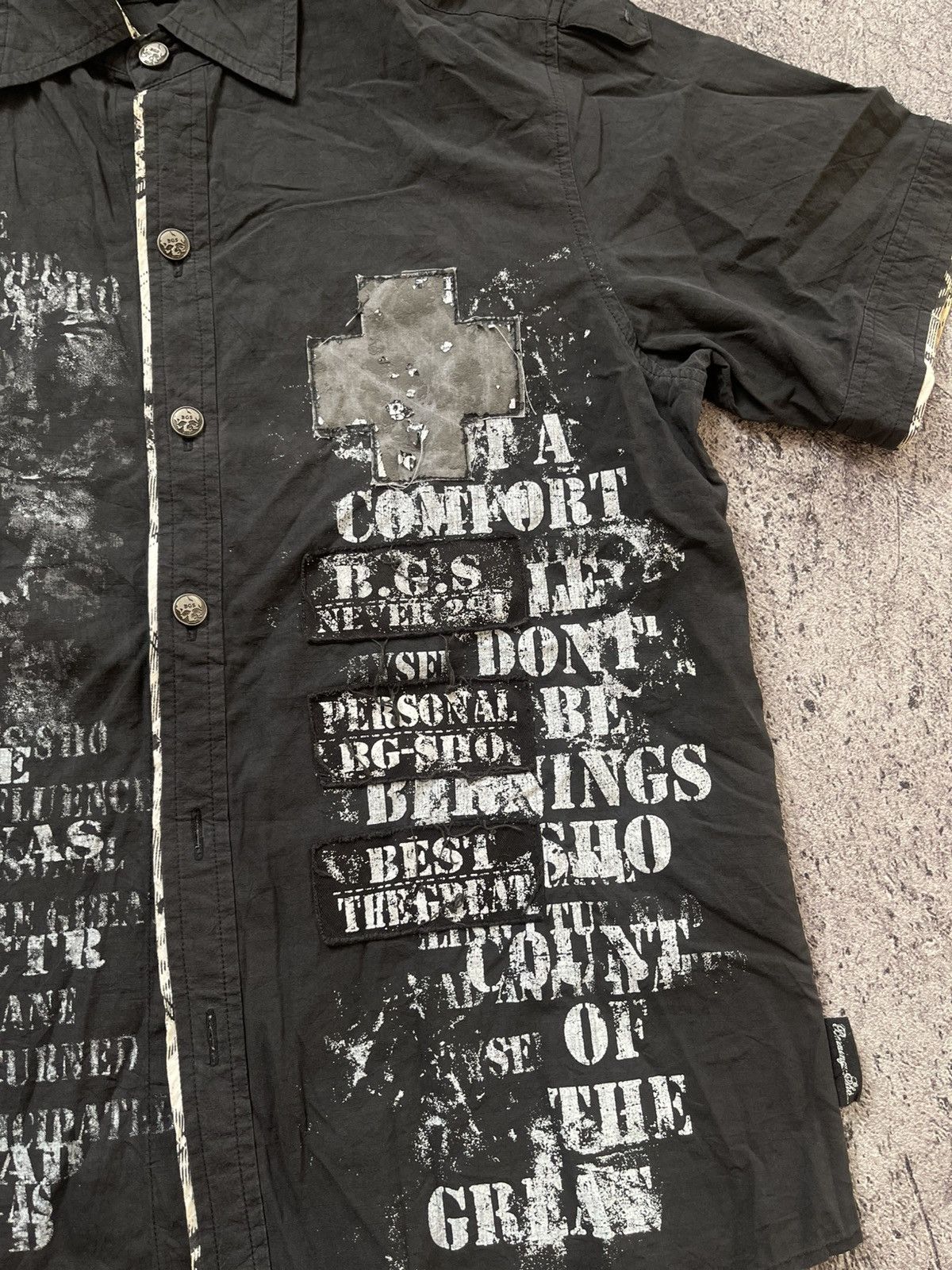 Japanese Brand Y2K Berning Sho Skull ifsixwasnine shirt Size US M / EU 48-50 / 2 - 4 Thumbnail