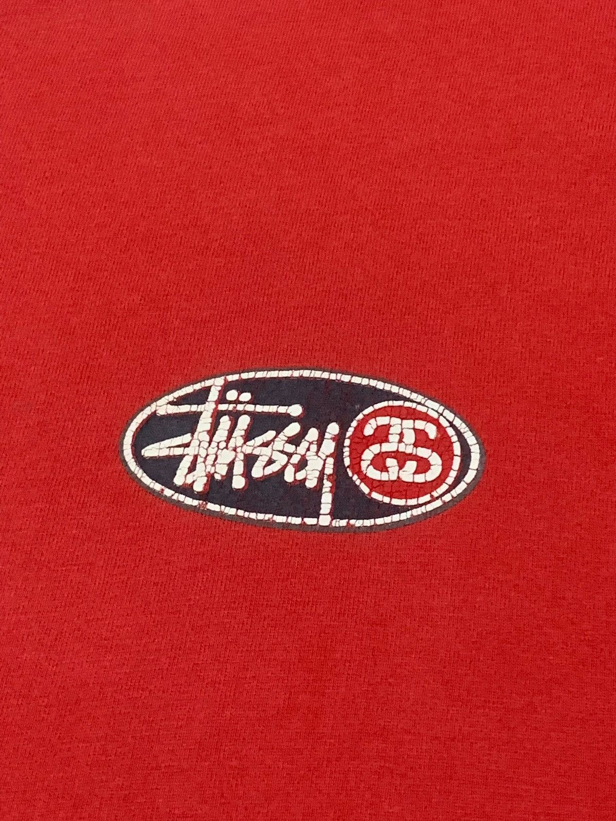 Stussy × Vintage Vintage 90s Stussy Double SS Back Hint Tshirt Size US L / EU 52-54 / 3 - 4 Thumbnail