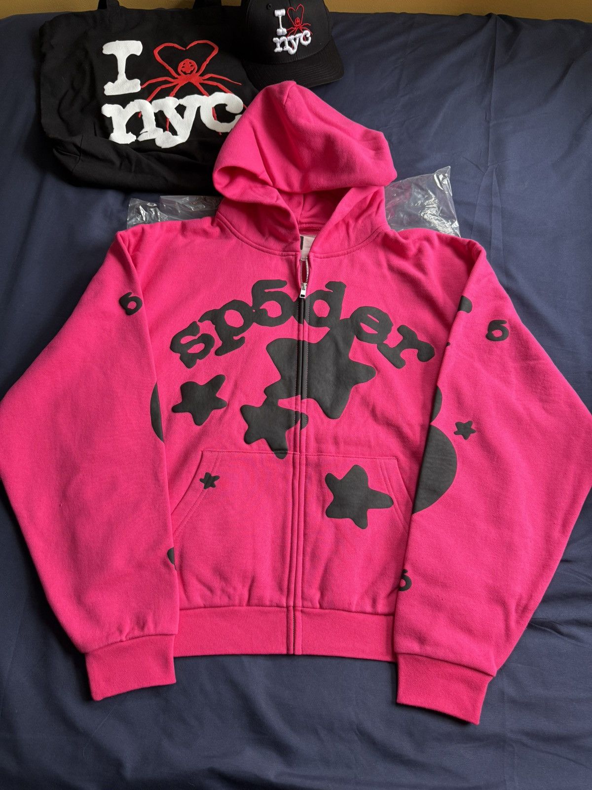 Sp5der Sp5der Pink Beluga Zip Up Hoodie Size US L / EU 52-54 / 3 - 1 Thumbnail