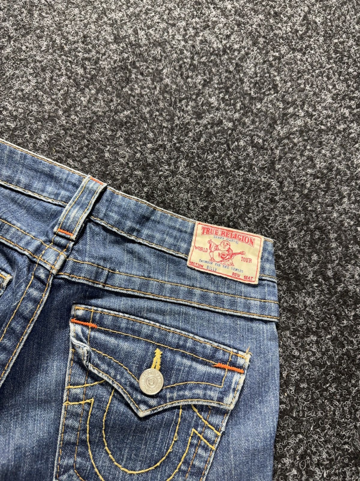 True Religion 00s True Religion USA Dirty Distressed Y2K Bootcut Jeans USA Size 25" / US 0 / IT 36 - 21 Thumbnail