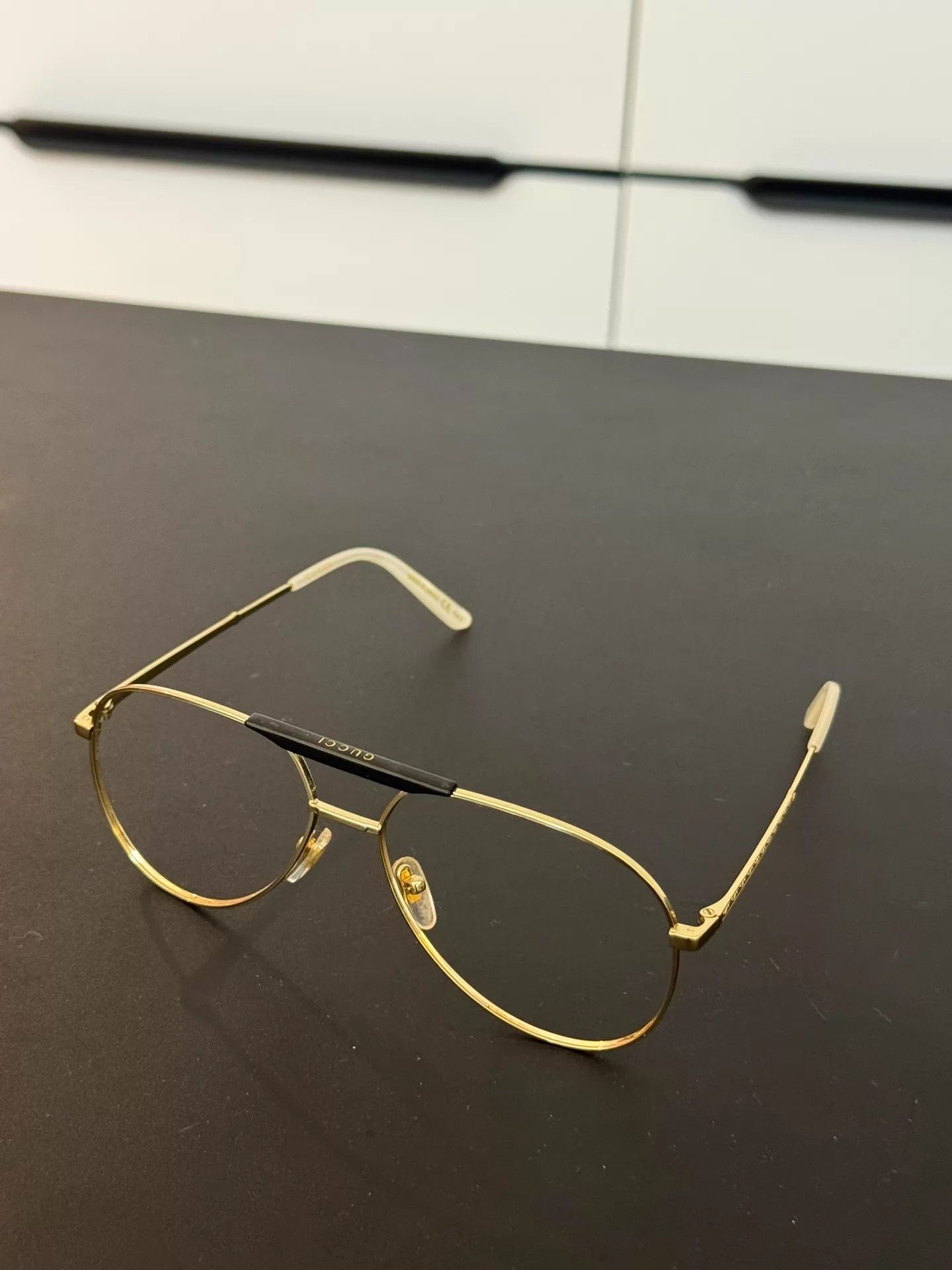 Gucci Gucci Gold Frame Glasses No Lenses Mai Style Size ONE SIZE - 2 Thumbnail