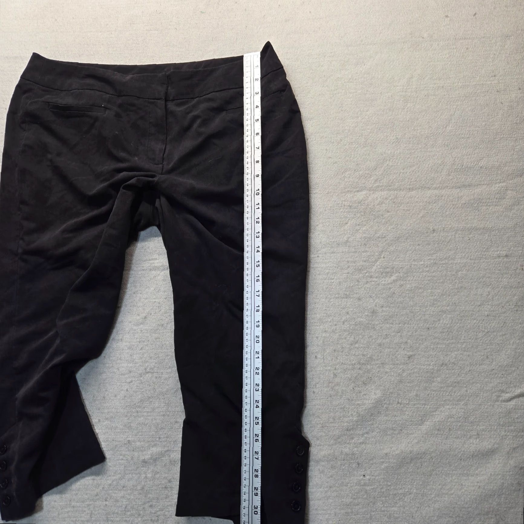Vintage Larry Levine Pants Women Adult 16 Black Stretch Casual Slacks Size 38" / US 16 / IT 52 - 7 Thumbnail