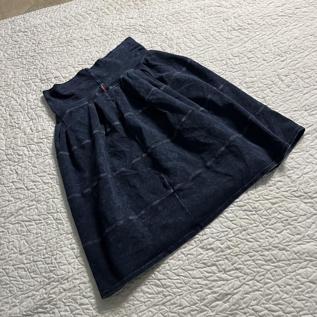 Hard Tail Hard Tail forever Knee Length navy blue Mineral wash Skirt Size 26" / US 2 / IT 38 - 1 Thumbnail
