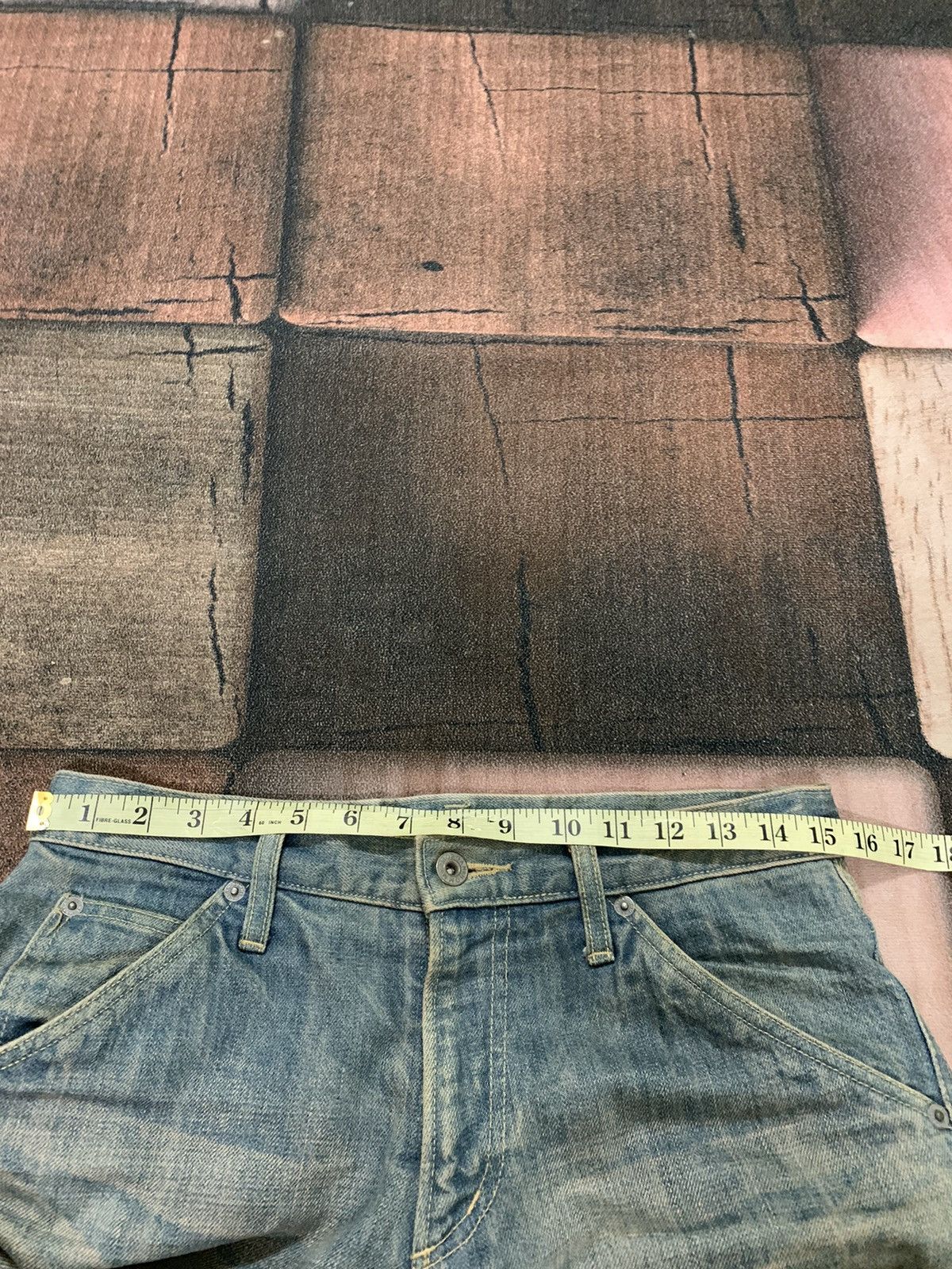 If Six Was Nine RUSTY MUD WASH MORGAN HOMME FLARE JEANS Size US 30 / EU 46 - 16 Thumbnail