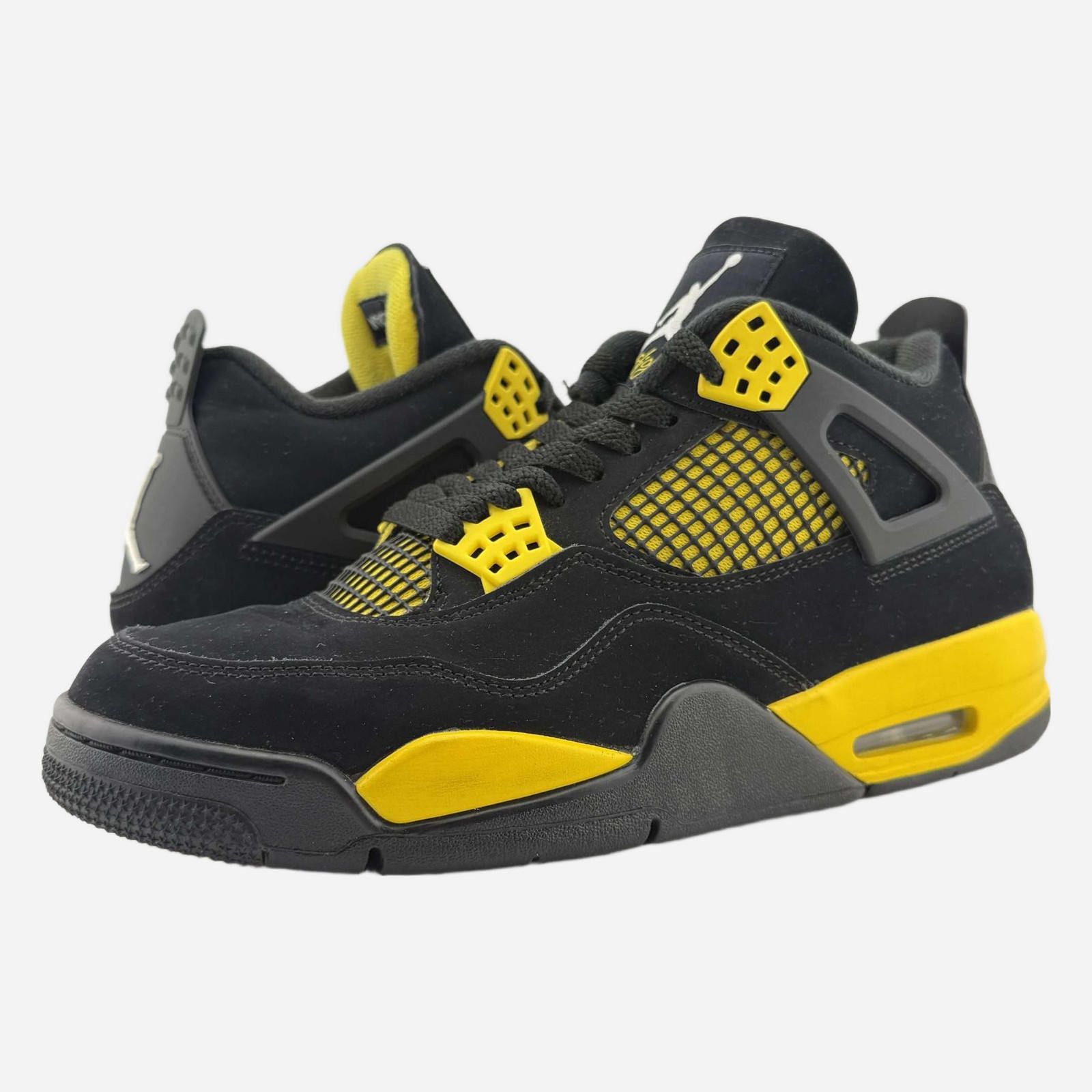Jordan Brand Air Jordan 4 Retro Black/Yellow US 9 Used with Box Size US 9 / EU 42 - 1 Thumbnail