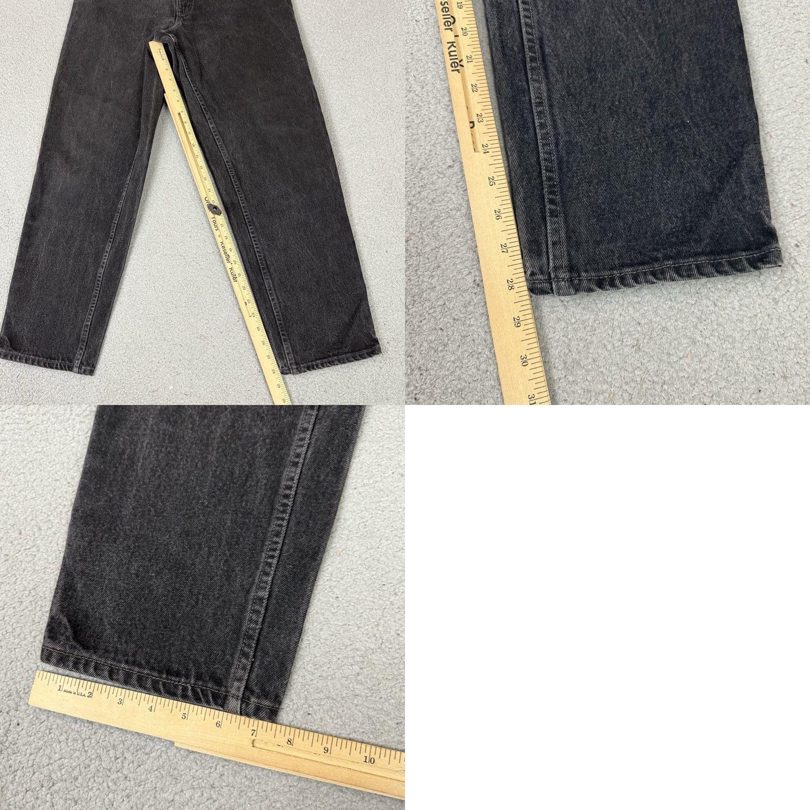 Levi's VINTAGE Levi's 550 Jeans Straight Men 36 Inseam 28 Dark Denim Black Relaxed Fit 550 500 Series Grunge Pockets 31 Inseam Altered 30x30 36x30 Size US 36 / EU 52 - 9 Thumbnail