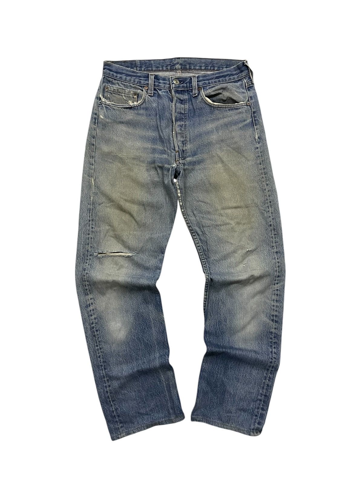 Levi's VINTAGE LEVIS 524 DISTRESSED DENIM JEANS STRAIGHT CUT Size US 30 / EU 46 - 1 Thumbnail