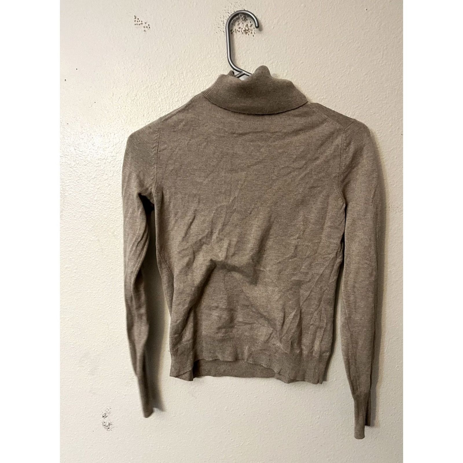 Banana Republic Banana Republic Sweater XS Brown Cotton Blend Knit Turtleneck Womens Size XS / US 0-2 / IT 36-38 - 3 Thumbnail