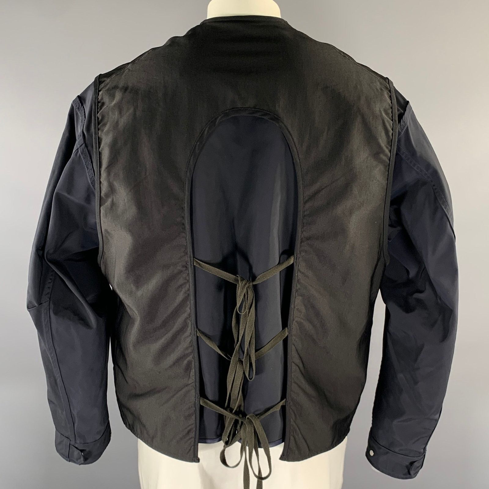 meanswhile MEANSWHILE Size L Navy Black Reversible Jacket Size US L / EU 52-54 / 3 - 7 Thumbnail