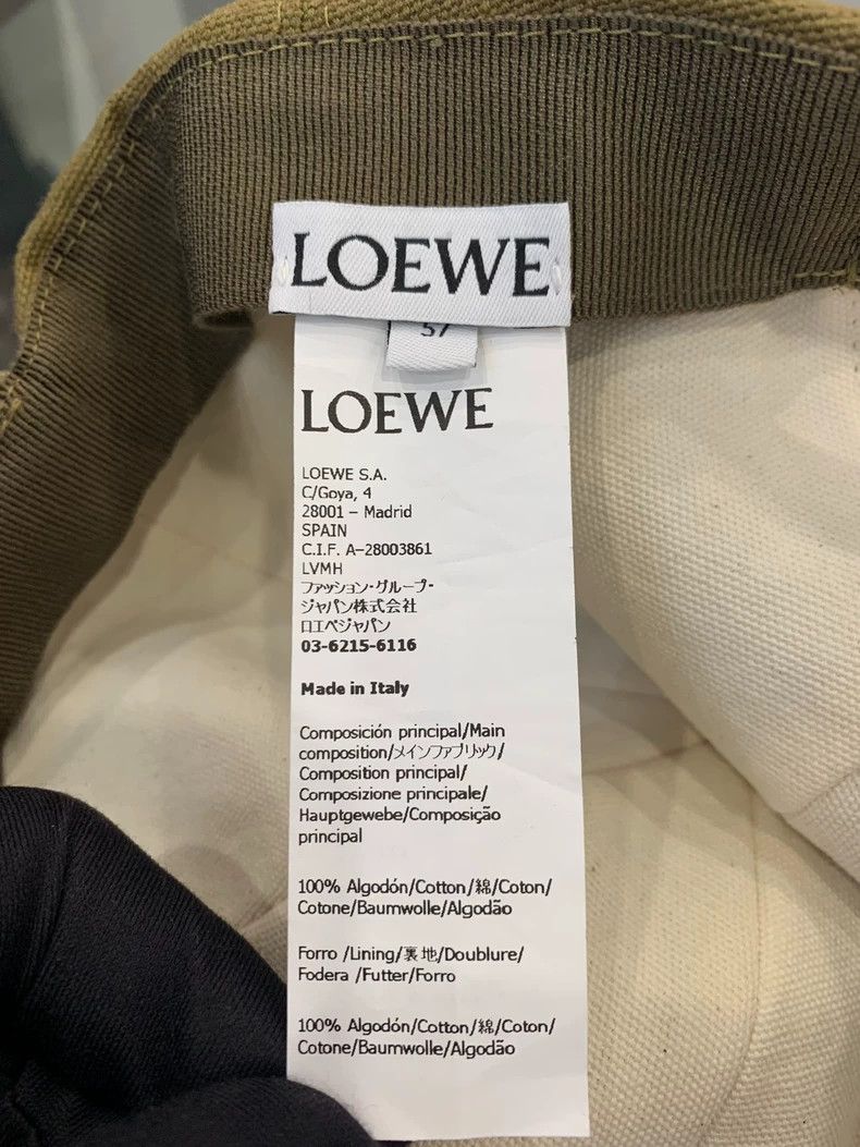 Loewe LOEWE size 57 Embroidered letter logo yellow baseball cap, Size ONE SIZE - 9 Thumbnail