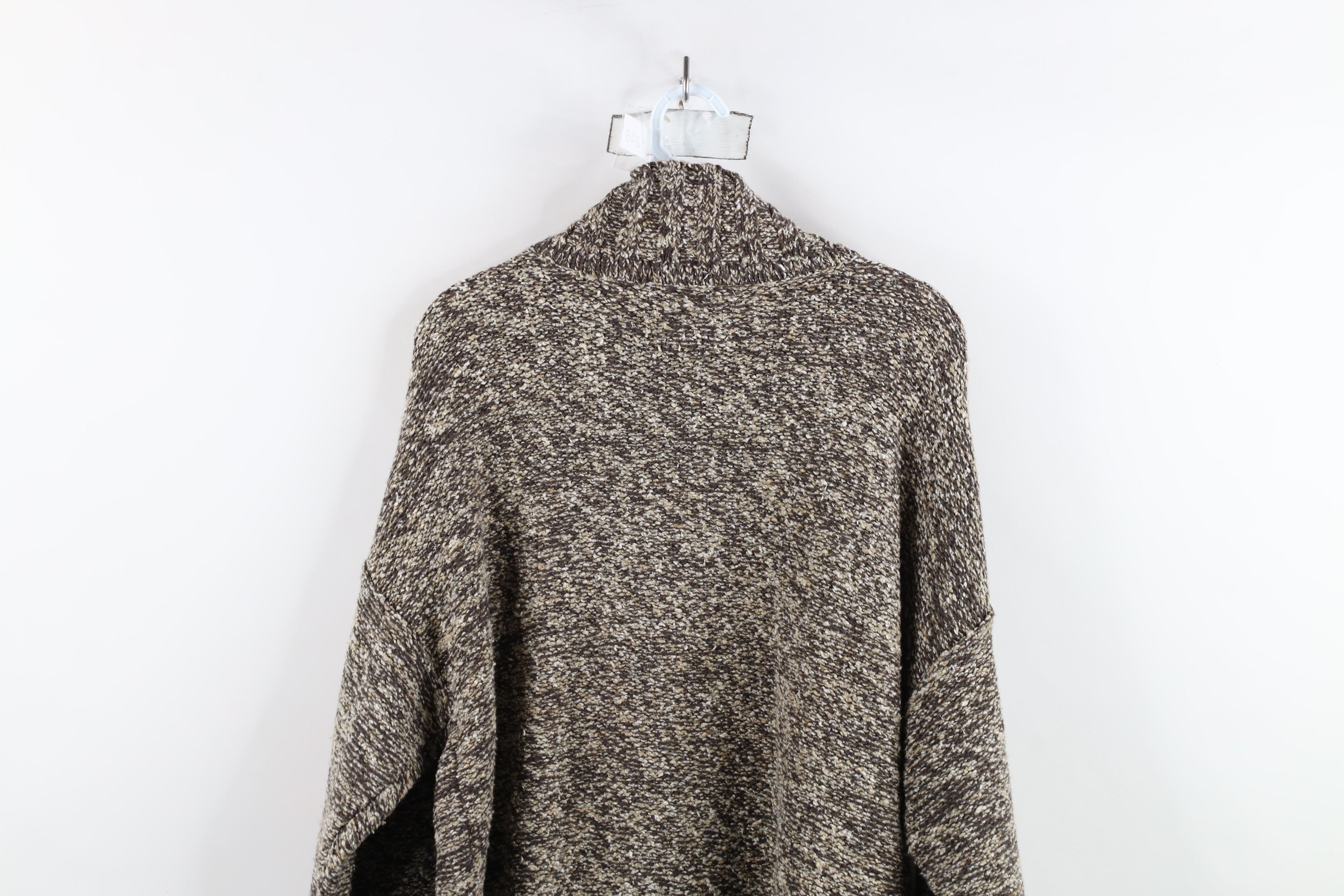 Vintage Vintage 90s Streetwear Baggy Textured Knit Mock Neck Sweater Size US L / EU 52-54 / 3 - 7 Thumbnail