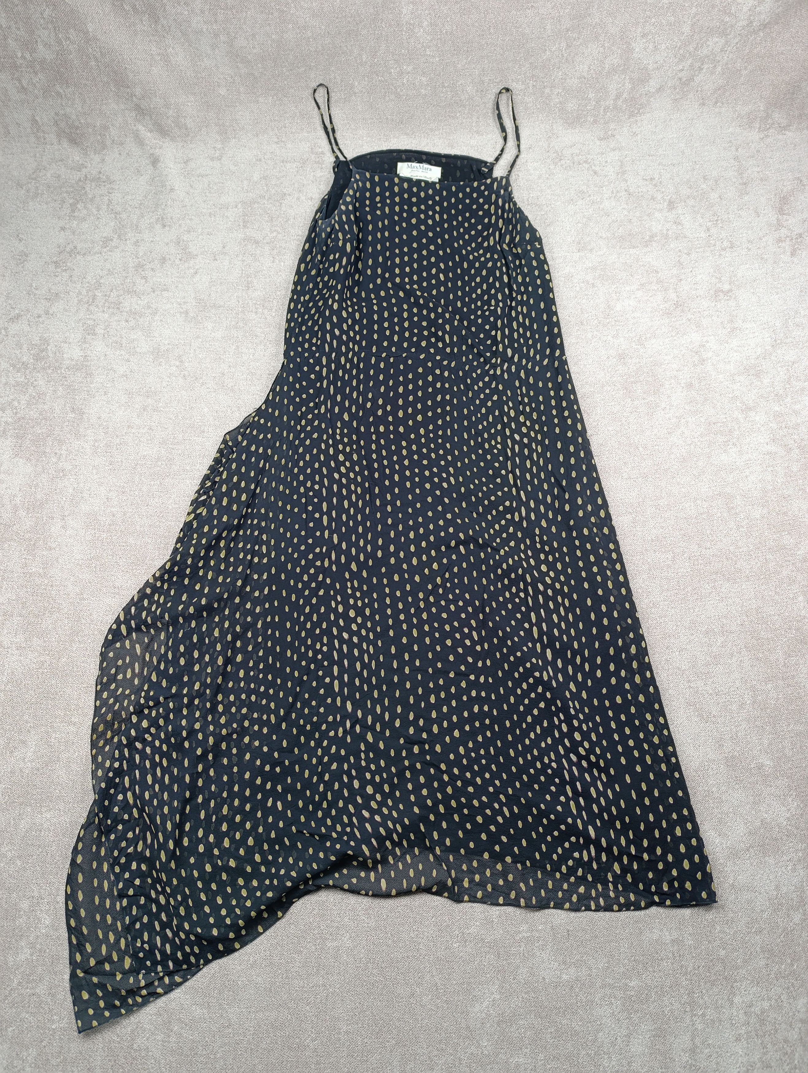 Max Mara MAX MARA DOT PRINT SILK VINTAGE STRAP ASYMMETRIC DRESS Size M / US 6-8 / IT 42-44 - 2 Thumbnail