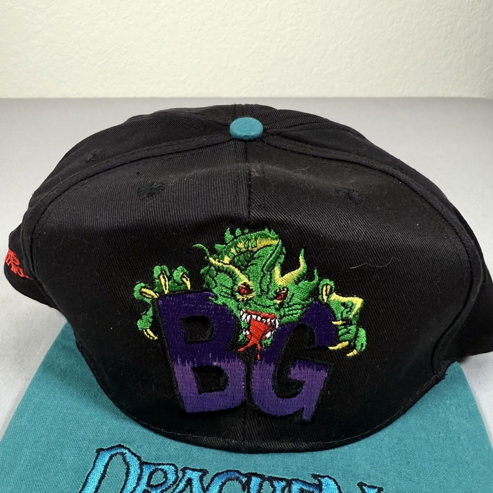 Vintage VINTAGE Busch Gardens Drachen Fire Snapback Hat Cap Black Mens One Size Size ONE SIZE - 2 Thumbnail