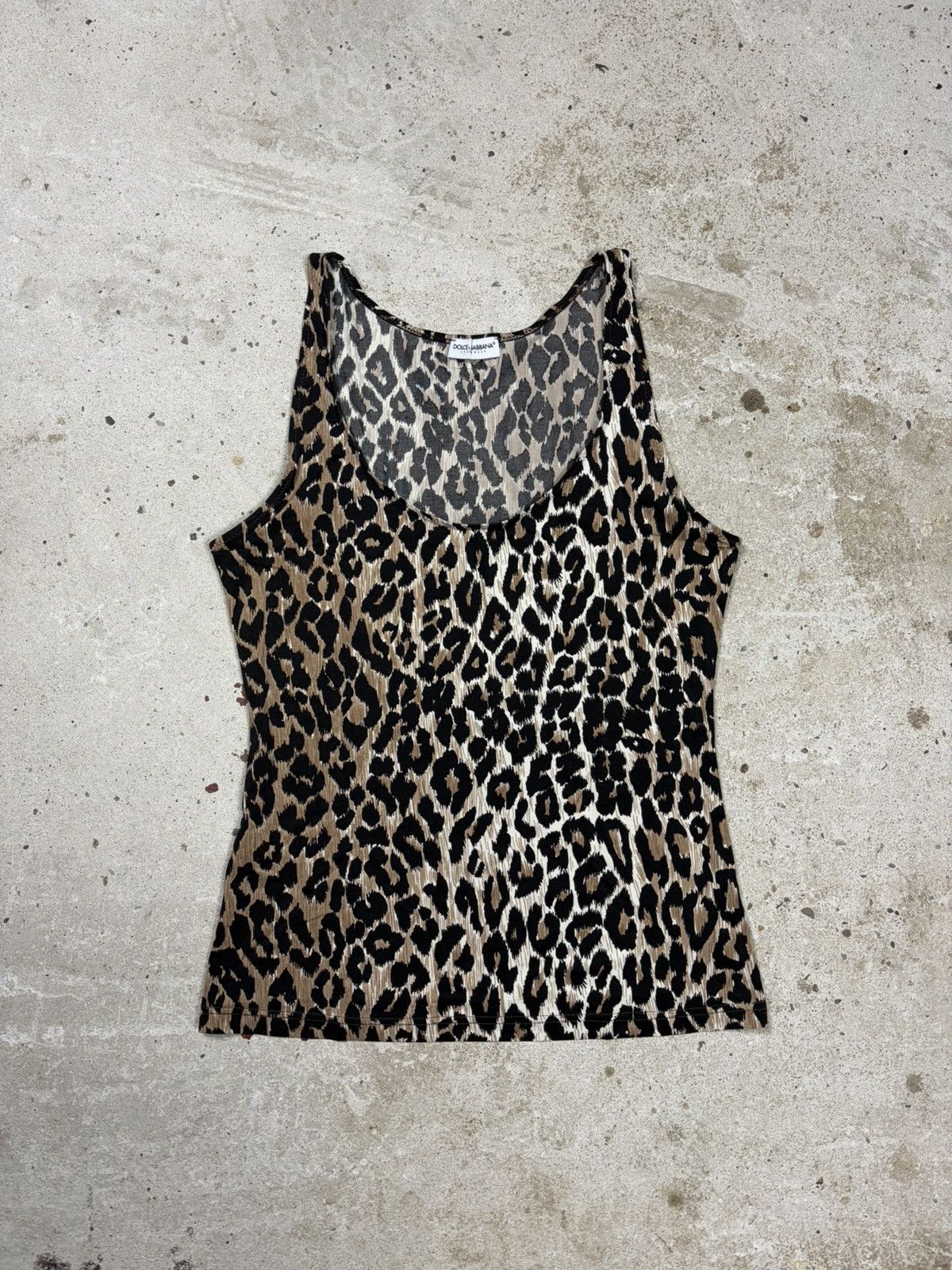 Dolce & Gabbana Vintage 2000s Dolce & Gabbana Underwear Leopard Print Tank Size S / US 4 / IT 40 - 1 Thumbnail