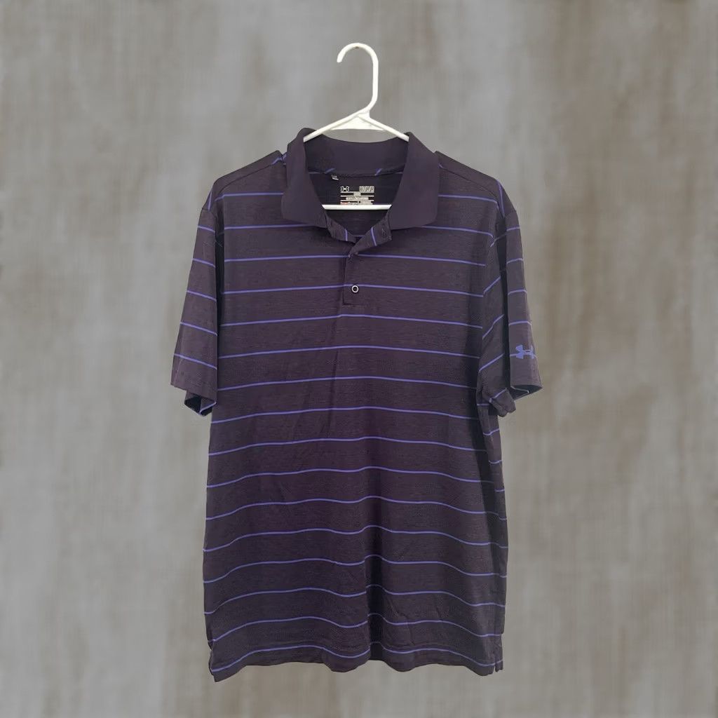 Under Armour Under Armour Polo Men's Purple Short Sleeve Regular Fit Size M Polo Shirt Golf Tennis Lounge Activewear Casual Travel Size US M / EU 48-50 / 2 - 1 Thumbnail