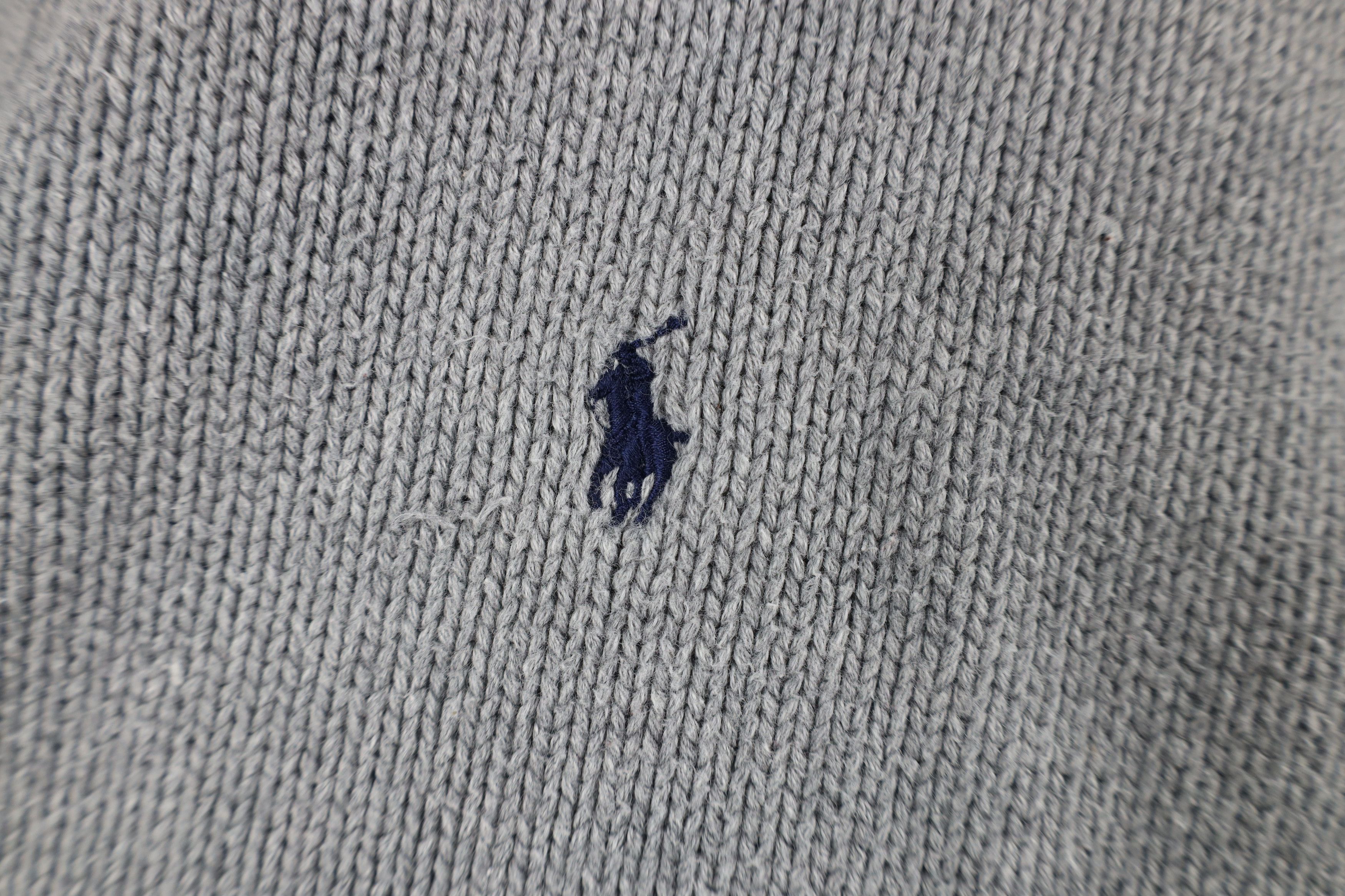 Ralph Lauren × Vintage Vintage Ralph Lauren Knit Half Zip Pullover Sweater Gray Size US XS / EU 42 / 0 - 4 Thumbnail