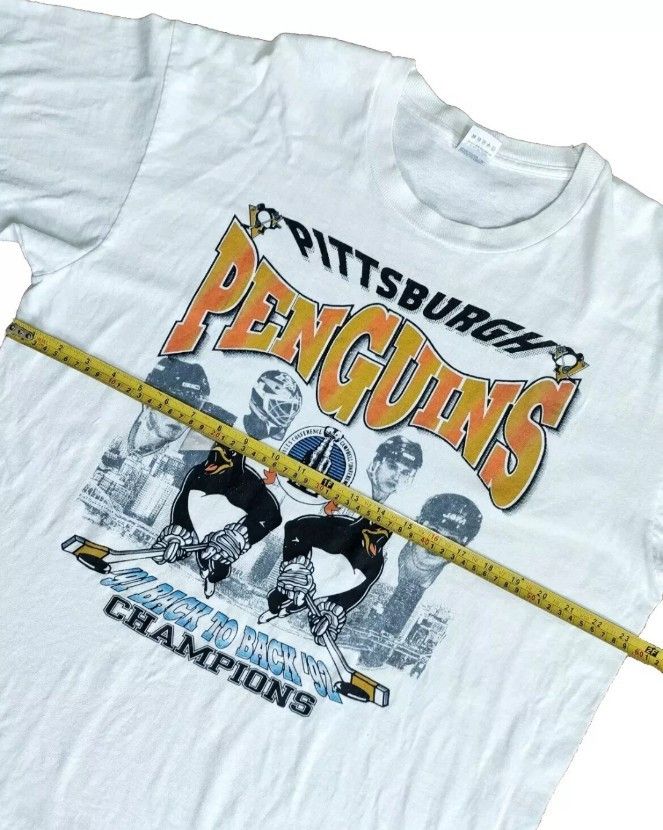 Fruit Of The Loom × Vintage Vintage Pittsburgh Penguins 1992 Champions Players t-shirt Size US XL / EU 56 / 4 - 9 Thumbnail