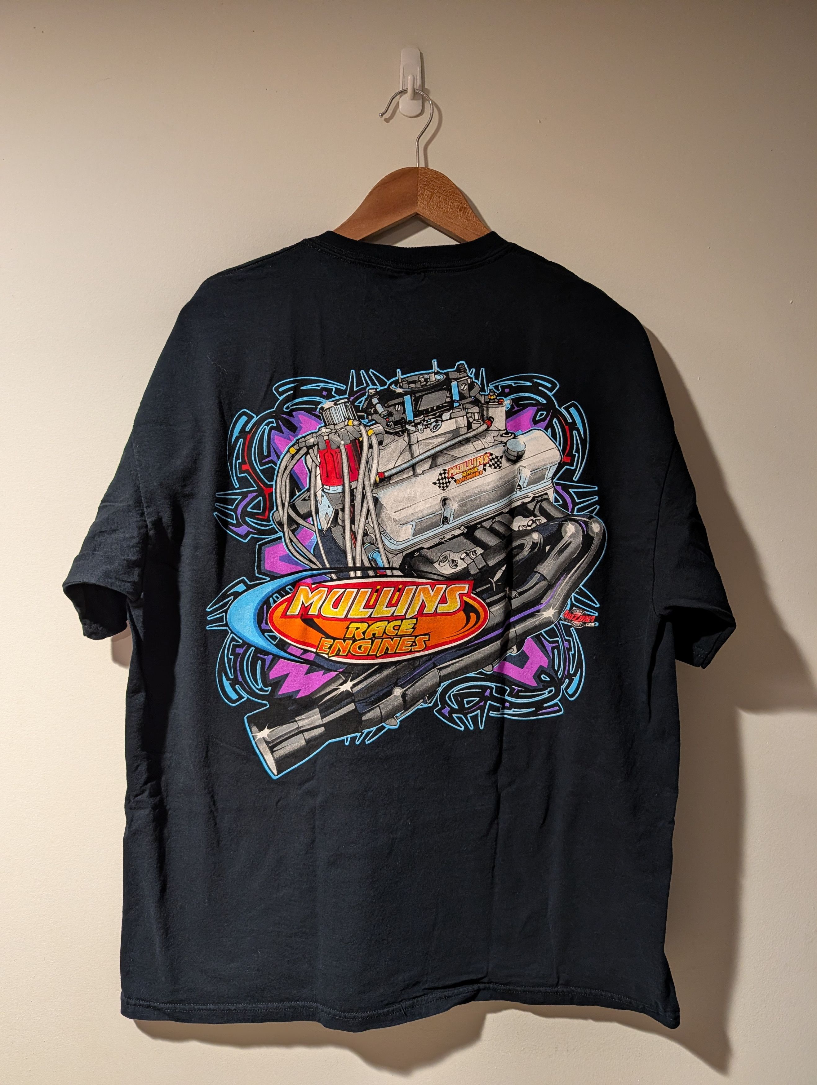NASCAR Vintage Y2K Mullins Race Engines Black X-Large T-Shirt Size US XL / EU 56 / 4 - 1 Thumbnail