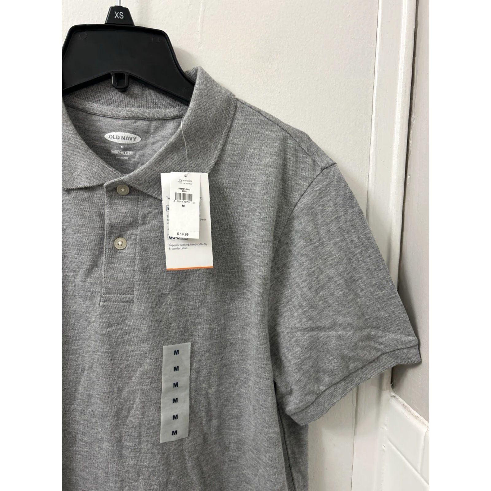 Old Navy Old Navy Polo Shirt Mens M Heather Gray Built-In Flex S/S Wicking Go-Dry Shirt Mens Size US M / EU 48-50 / 2 - 4 Thumbnail