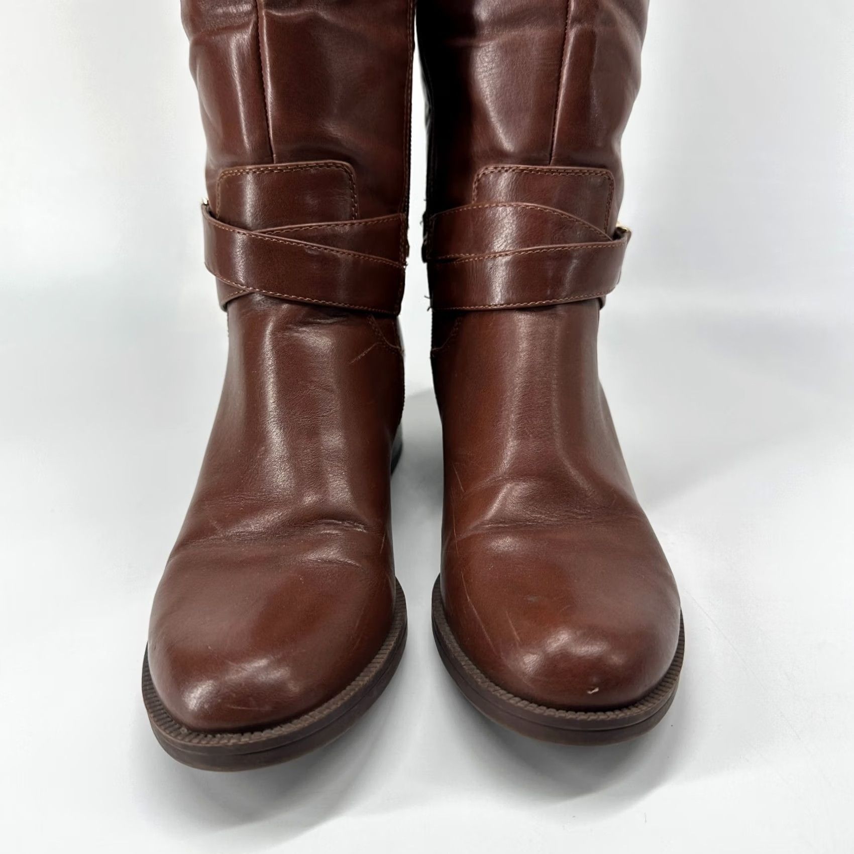 Tommy Hilfiger Tommy Hilfiger TW GAVIO-R Riding Boots Brown Women's Size 7 M Leather Mid Calf Size US 7 / IT 37 - 6 Thumbnail