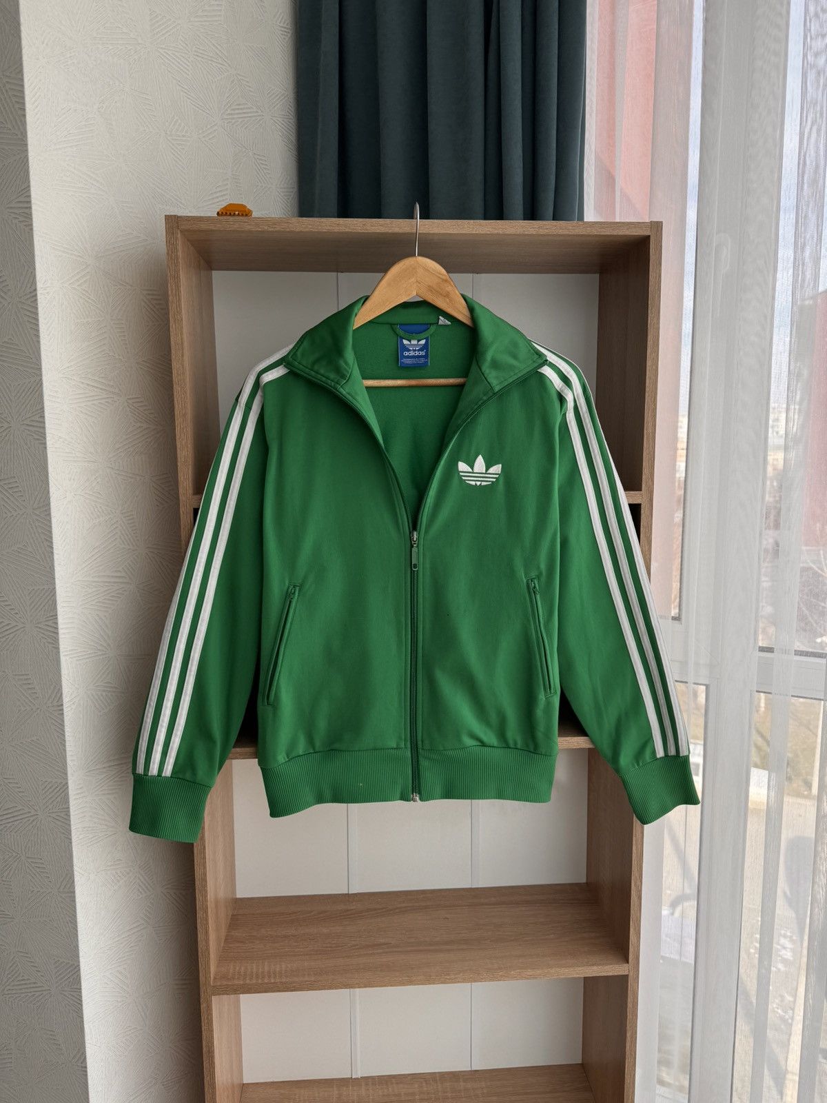 Vintage Adidas Firebird Three Stripes Green Classic Jacket