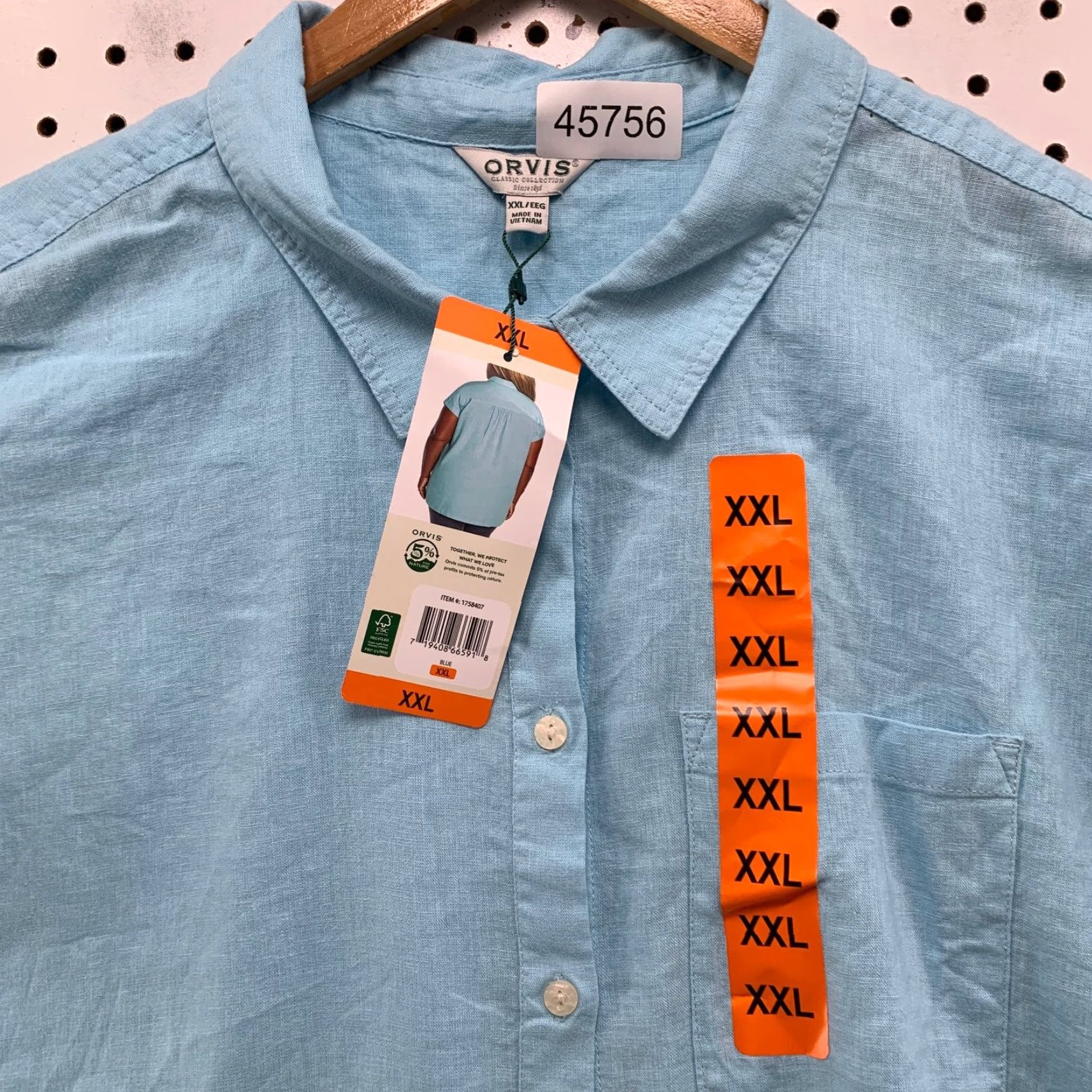Orvis Orvis Button-Up Shirt Womens 2XL Linen Blue Classic Collection NWT Button Shirt Casual Size XXL / US 16-18 / IT 52-54 - 6 Thumbnail