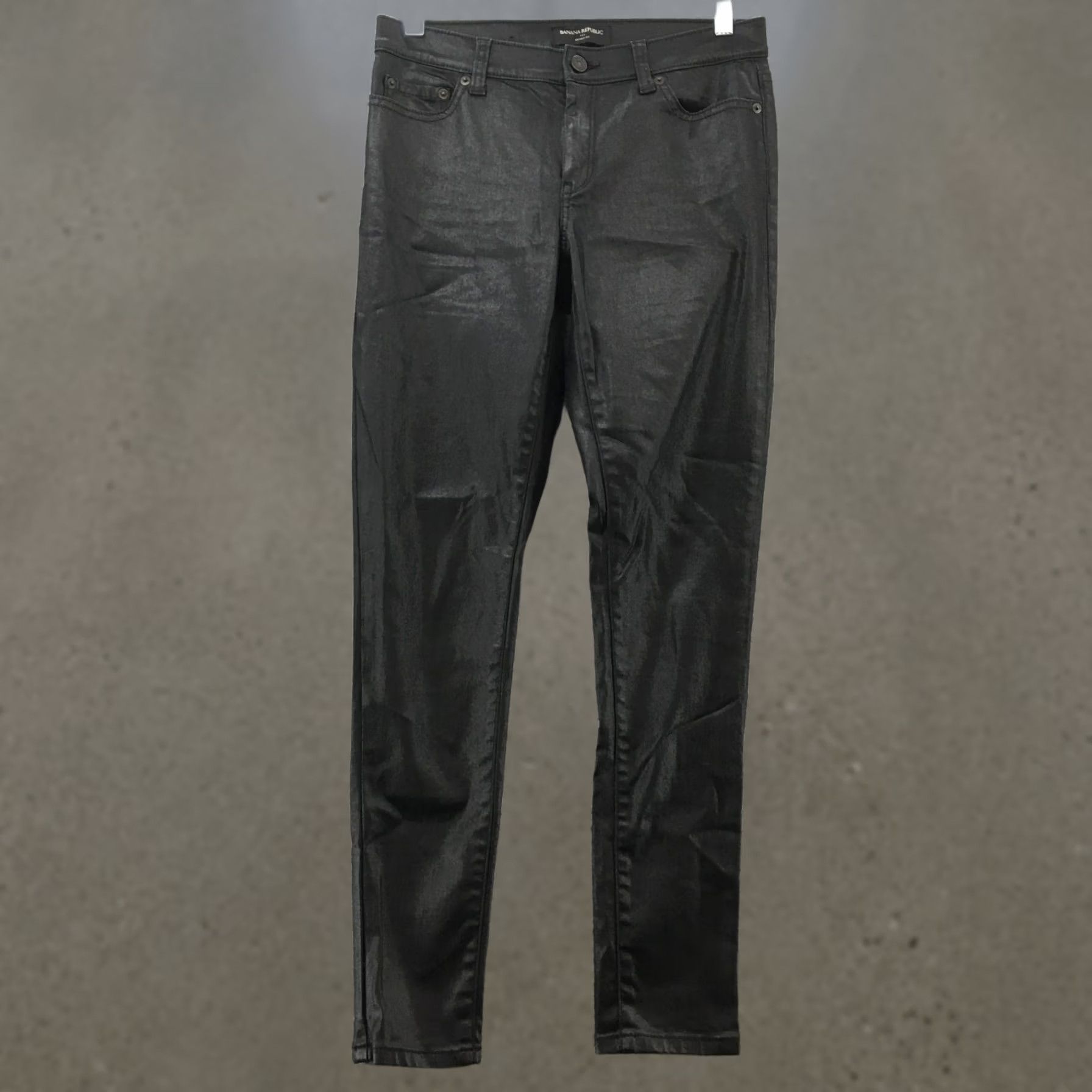 Banana Republic Banana Republic Skinny Jeans Womens 29x28.5 Black Cotton Blend 5-Pocket Design Zip Accents Button Size 42" / US 20 - 1 Thumbnail