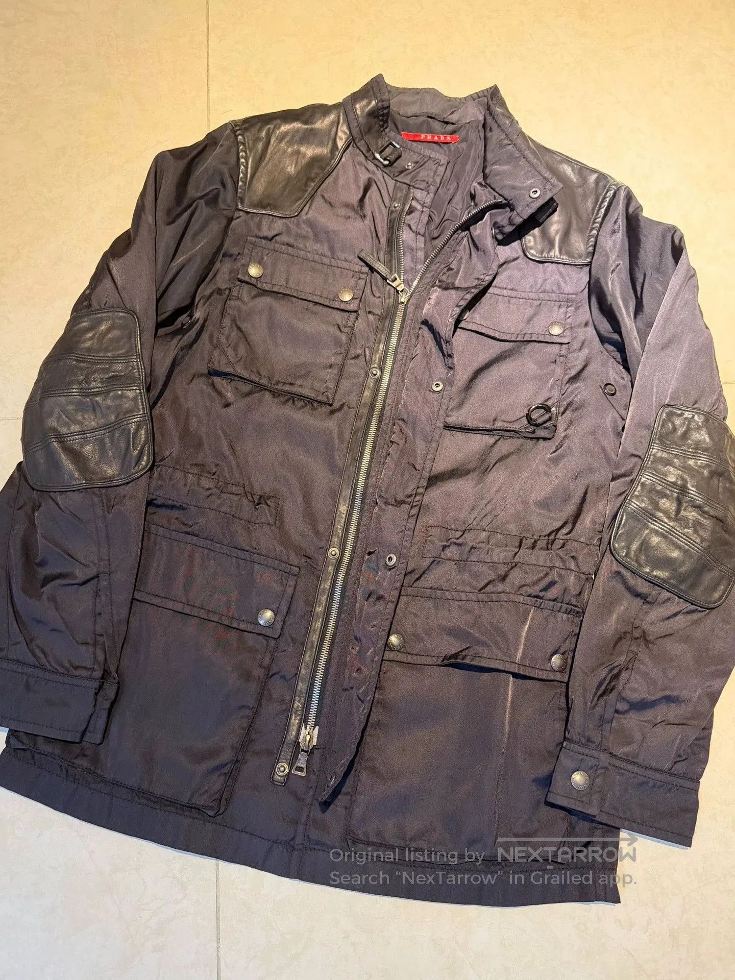 Prada Utility Jacket with Leather Accents. Size US M / EU 48-50 / 2 - 3 Thumbnail