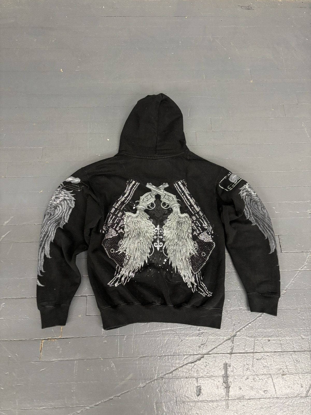 Affliction × Vintage Y2K pacific & company affliction style hoodie Size S / US 4 / IT 40 - 2 Thumbnail
