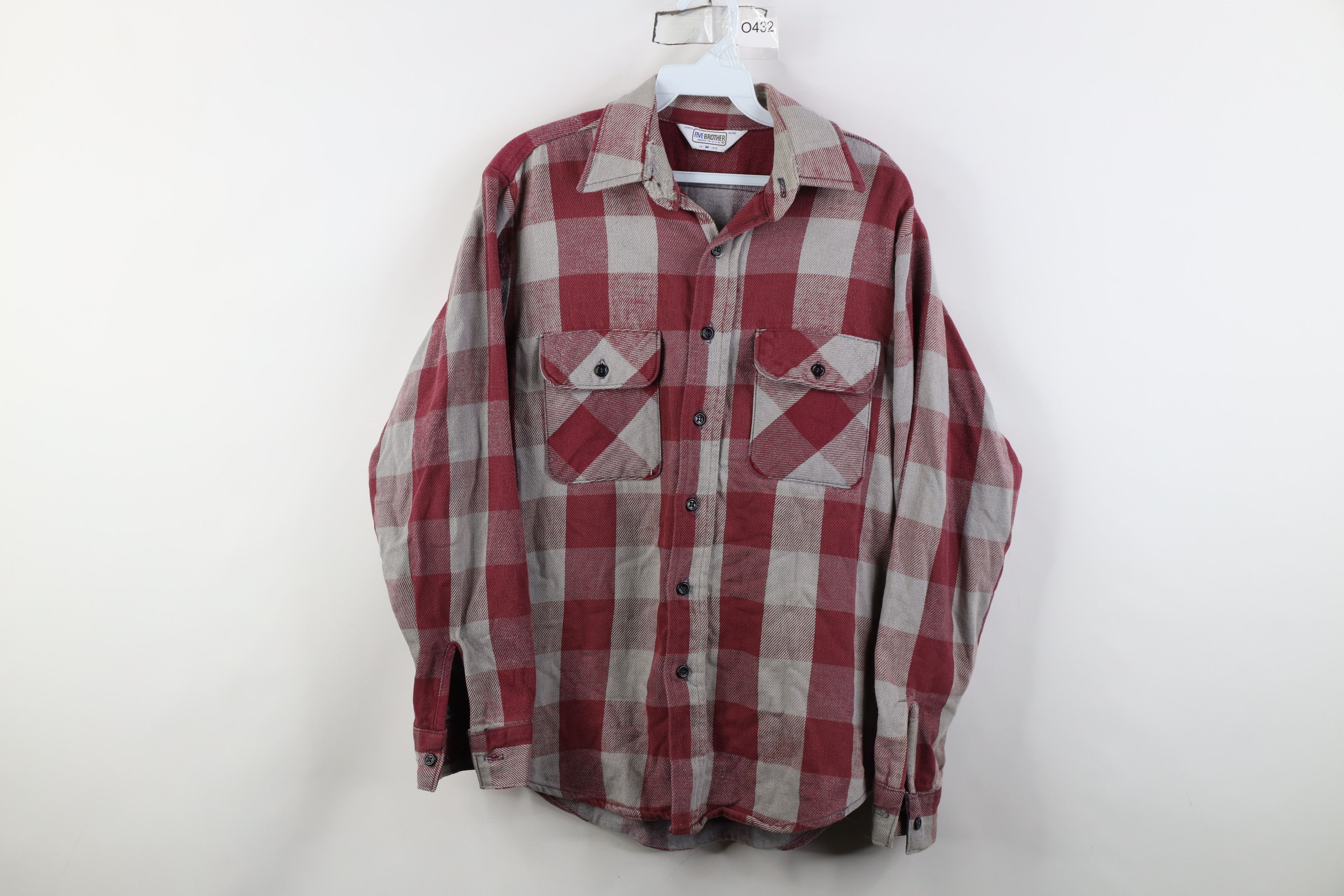 FiveBrother Vintage 70s Five Brother Flannel Button Shirt Plaid USA Size US M / EU 48-50 / 2 - 1 Thumbnail