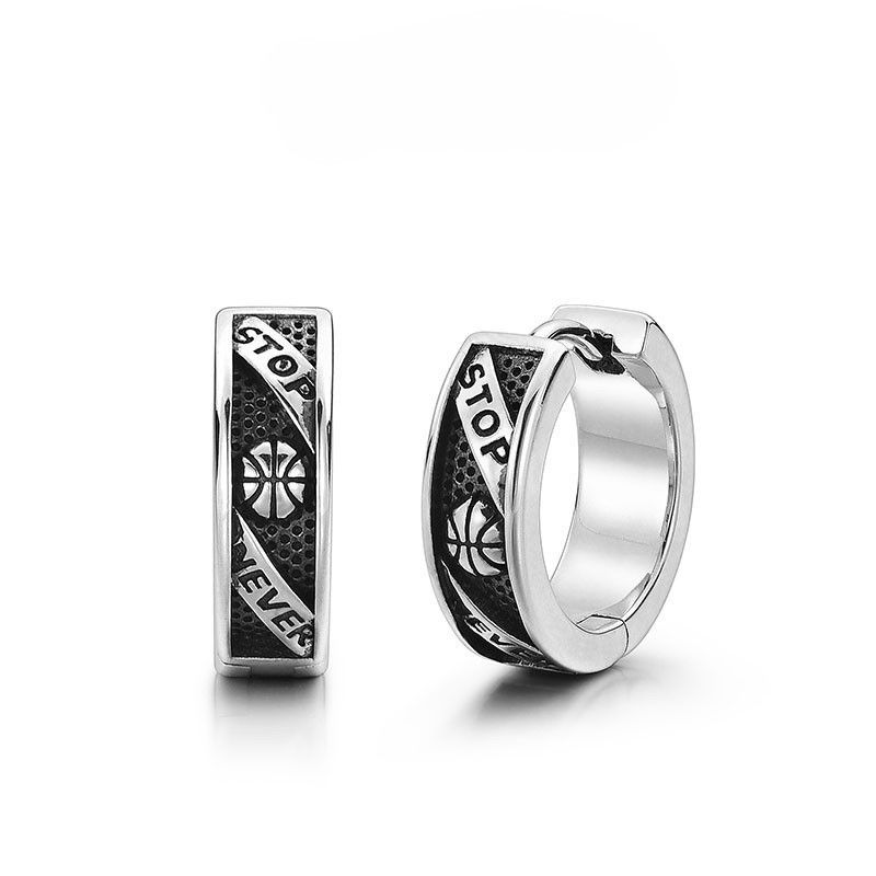 Jewelry Sports Punk Earrings One Pairs Chrome Jewelry Size ONE SIZE - 4 Thumbnail