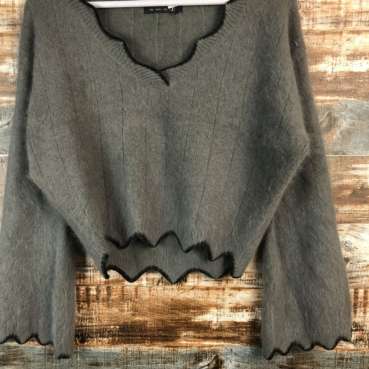 Homespun Knitwear By Rami Us Ji Grey cardigan Knitwear #A2348 Size M / US 6-8 / IT 42-44 - 3 Thumbnail