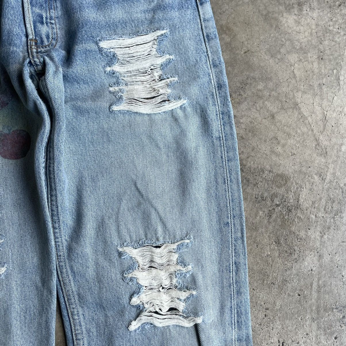 Levi's Vintage Clothing 🔥Vintage Levis 501 Custom Design Ripped Distress Denim Jeans Size US 30 / EU 46 - 9 Thumbnail