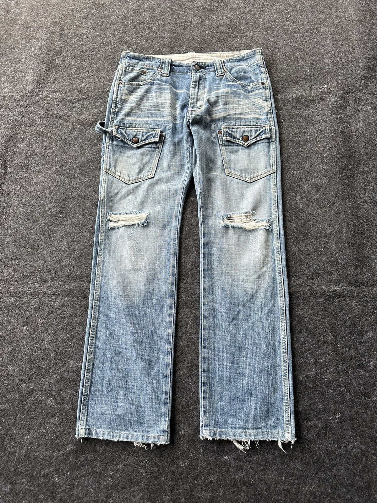 Beauty Beast × If Six Was Nine × Vintage Vintage Bartack Bushpant Faded Washed Denim D442 Size US 30 / EU 46 - 1 Thumbnail