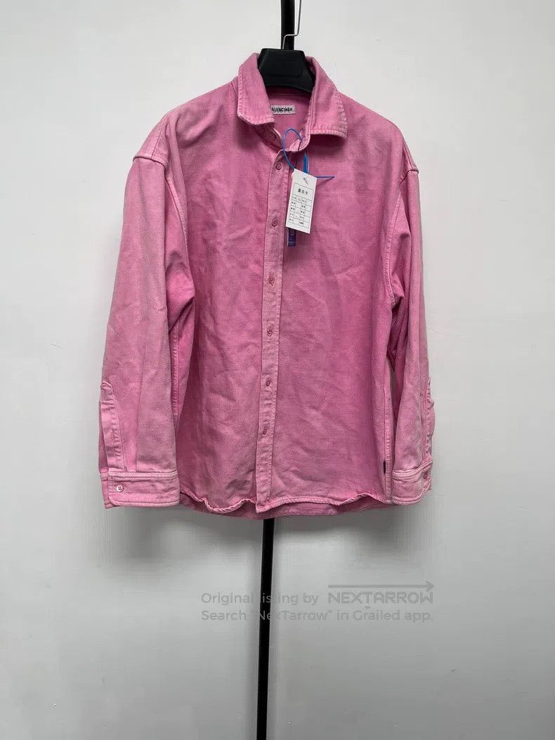 Balenciaga Balenciaga Solid color reverse logo letter printed denim j Size XXS / US 00 / IT 34 - 2 Thumbnail