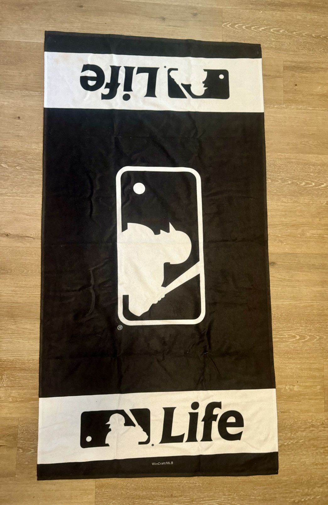 MLB MLB Life Official XLarge Beach Towel Black/White New Size ONE SIZE - 4 Thumbnail