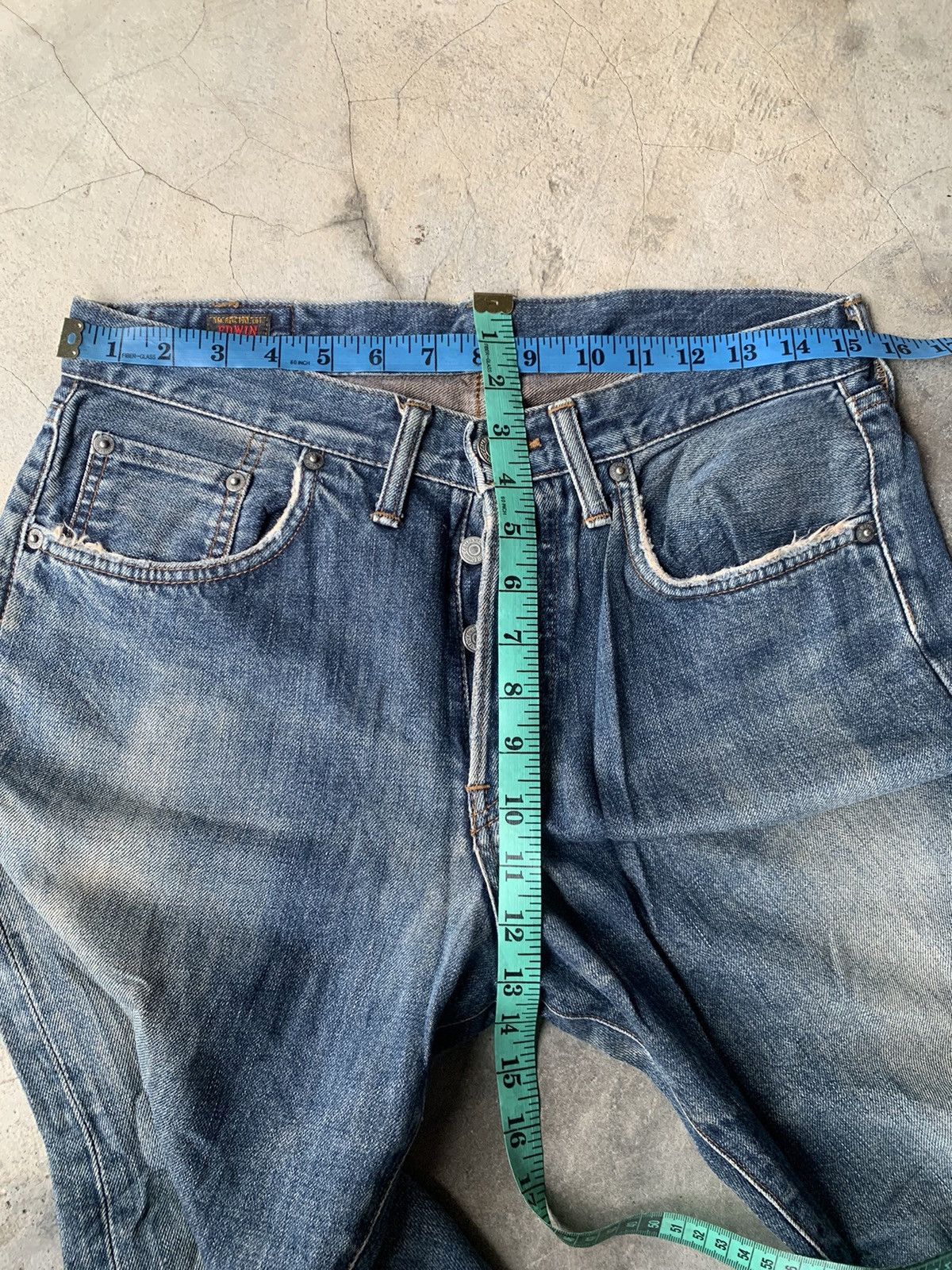 Edwin Distressed Edwin 503 blue faded. Size US 31 - 8 Thumbnail
