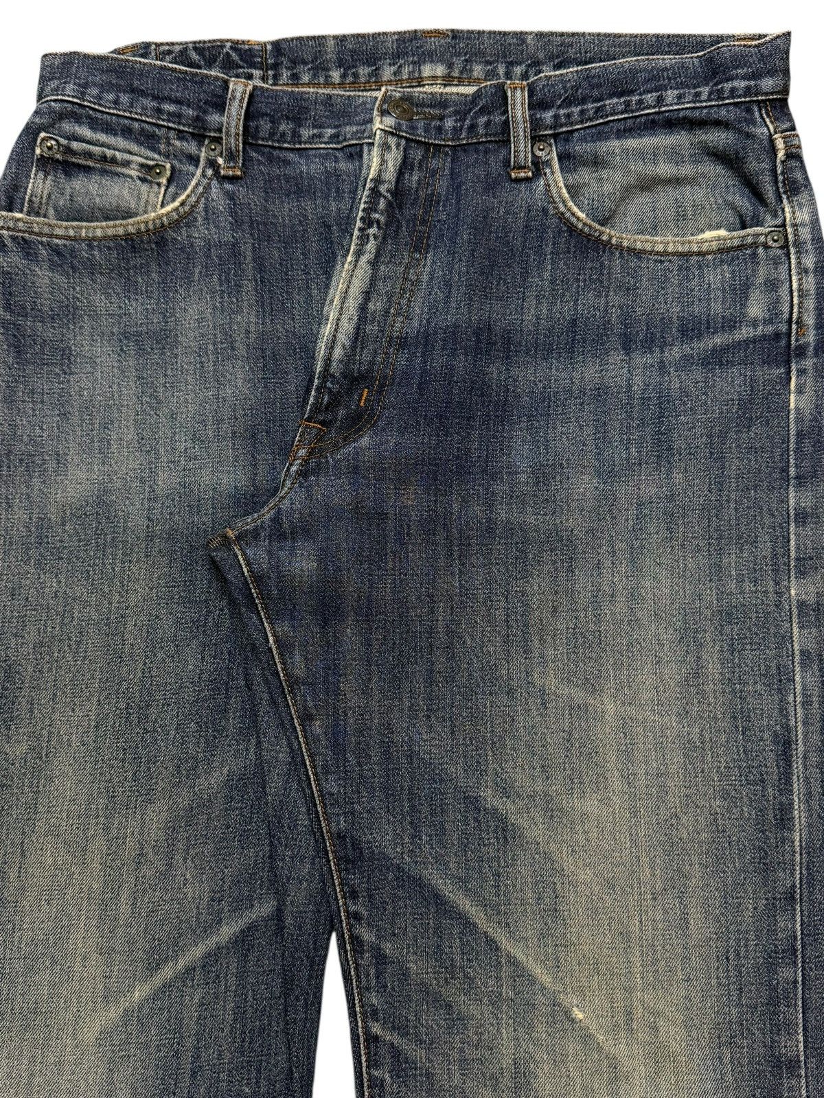 Kapital Vintage Y2K Japanese Brand Blue Faded Wash Whiskers Wide Leg Size US 34 / EU 50 - 3 Thumbnail