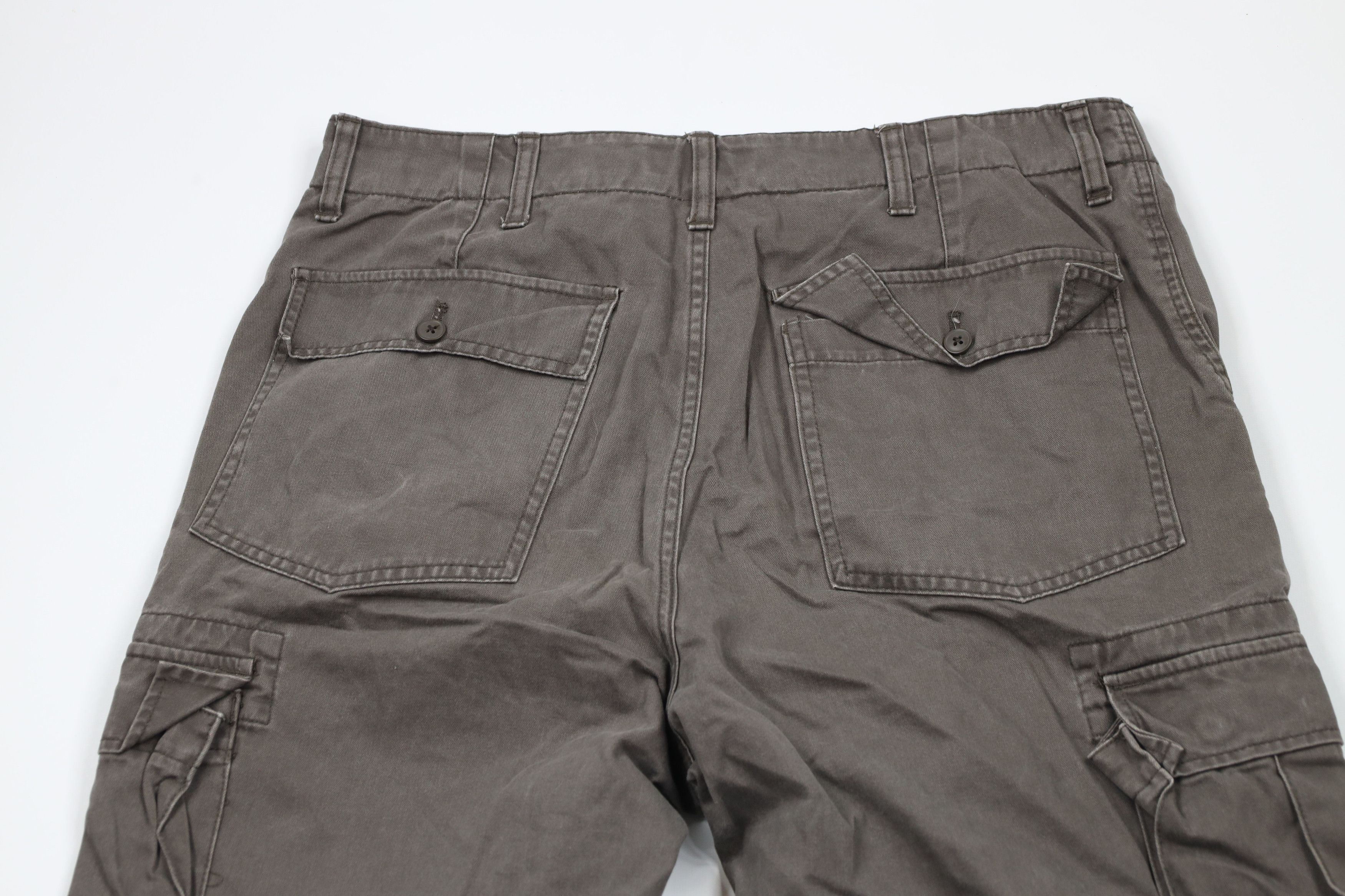 Chaps × Vintage Vintage Y2K Chaps Baggy Wide Leg Cargo Pants Gray Cotton Size US 36 / EU 52 - 11 Thumbnail