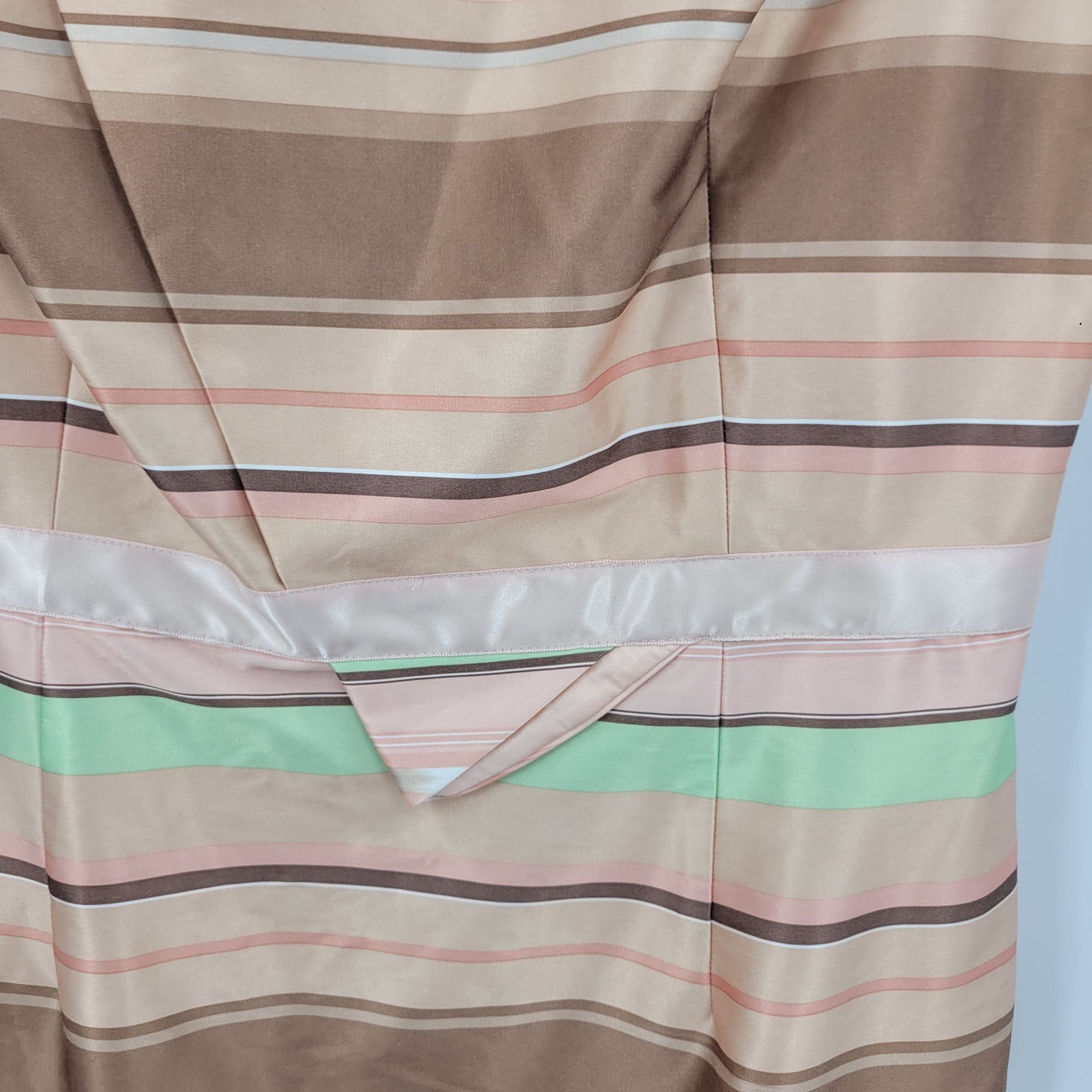 Other Womens Satin Nasopalatine Pastel Striped Sleeveless Sheath D Size M / US 6-8 / IT 42-44 - 2 Thumbnail