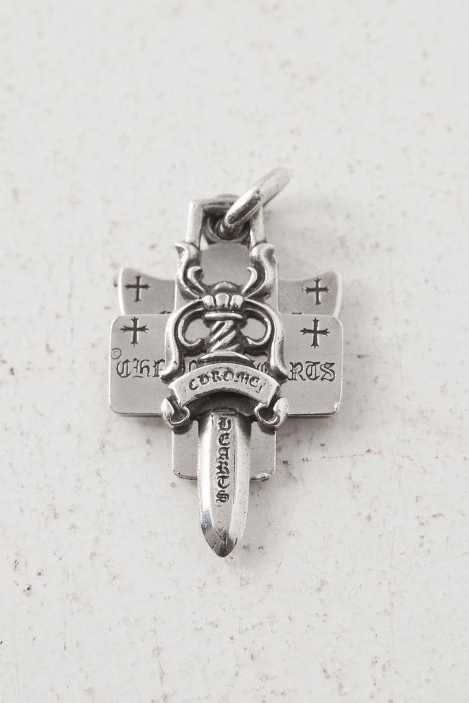 image of Chrome Hearts 3 Trinkets Pendant in Silver, Men's