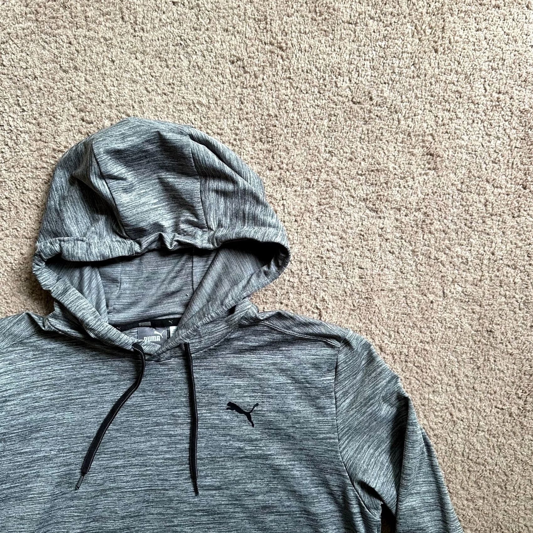 Puma Puma Hoodie Mens Medium Grey Pullover Sweatshirt Long Sleeve Pocket Size US M / EU 48-50 / 2 - 4 Thumbnail